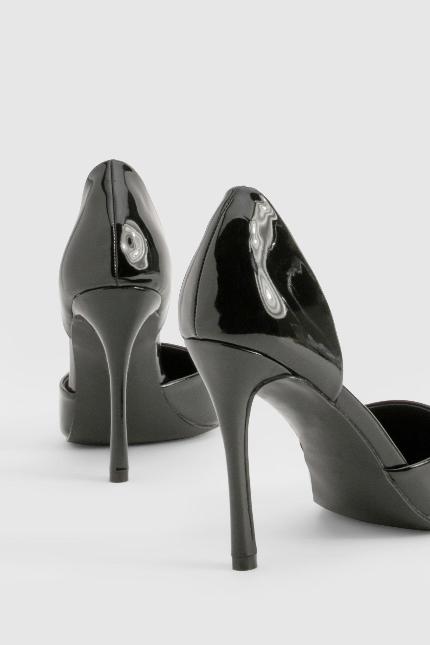 Black cut out court shoes hotsell