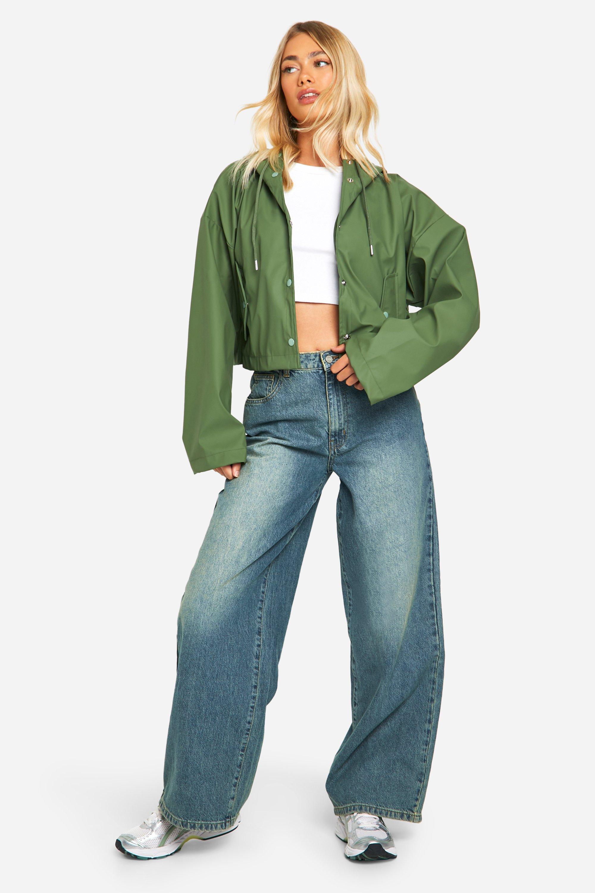 Short Hooded Mac boohoo