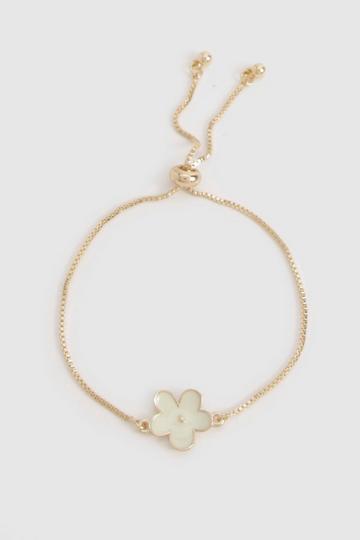 Enamel Flower Toggle Bracelet sage