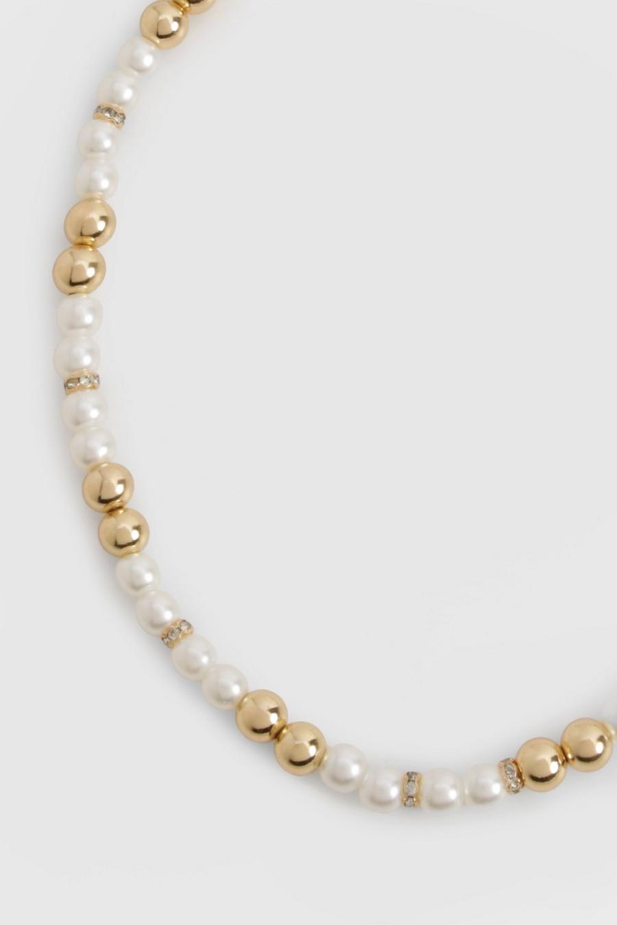 Embellished Pearl Necklace 