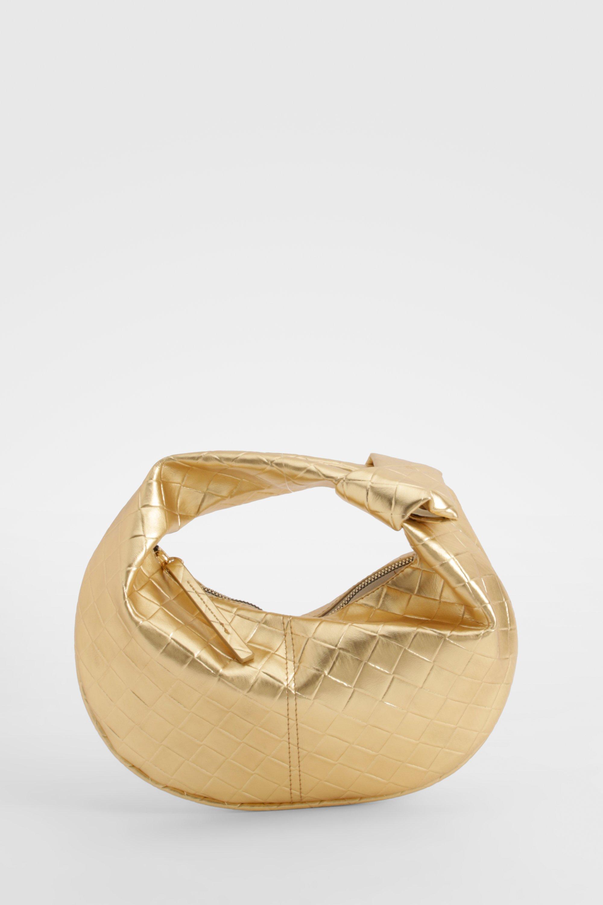 Mini Woven Knot Handle Grab Bag boohoo IE