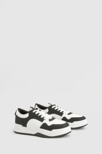 Chunky Paneled Sneakers white