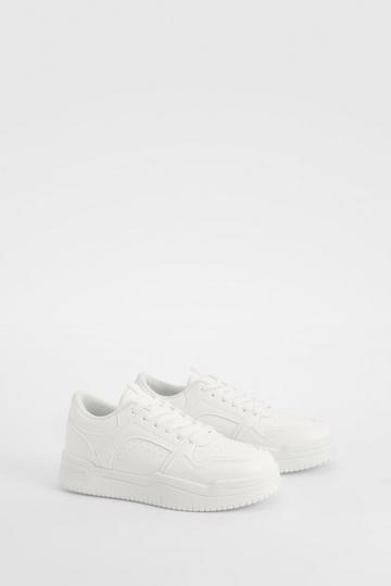 Chunky Paneled Sneakers white