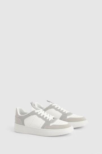 Grey Chunky Contrast Panel Sneakers