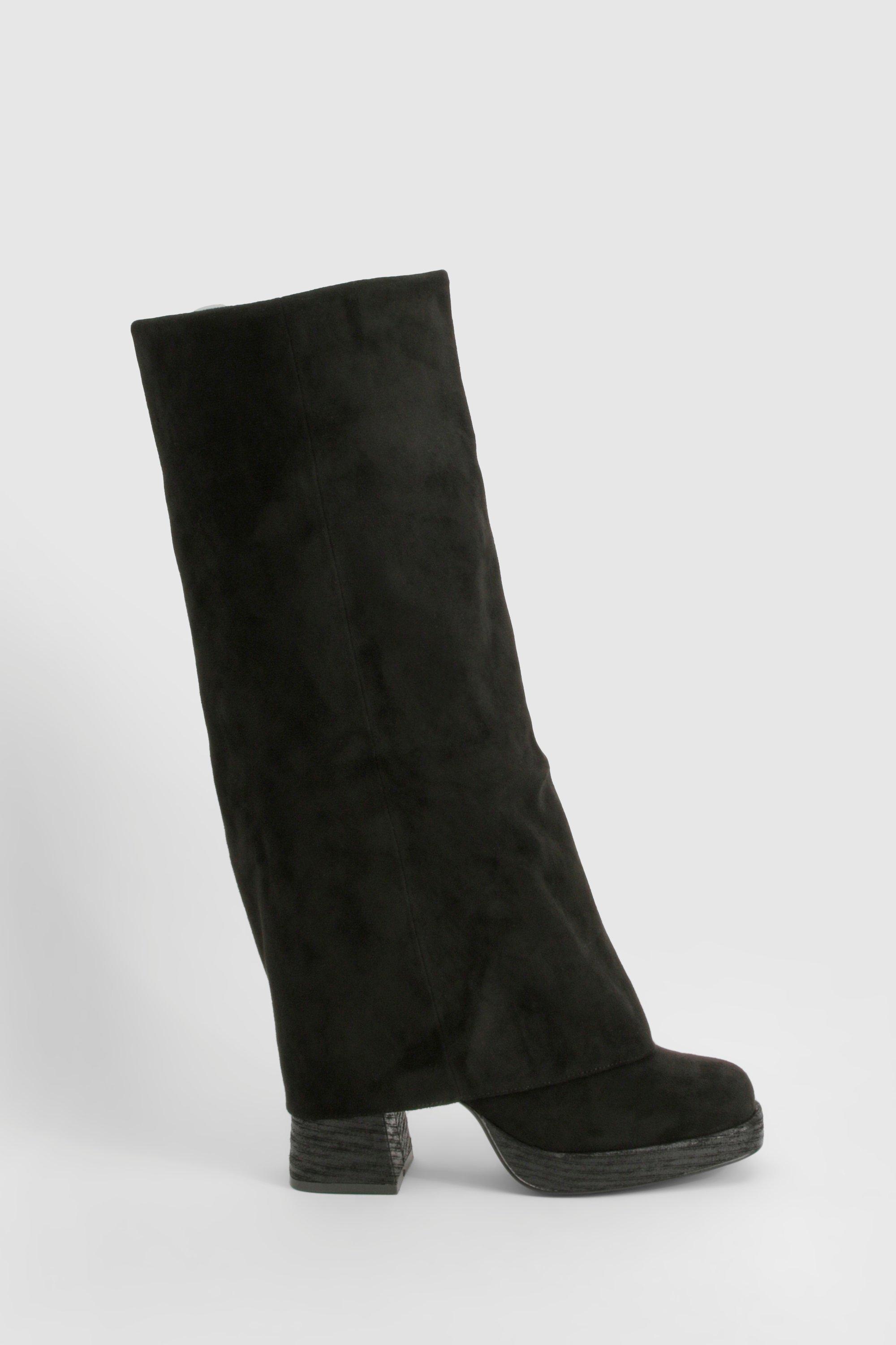 Knee high fold over shops boots