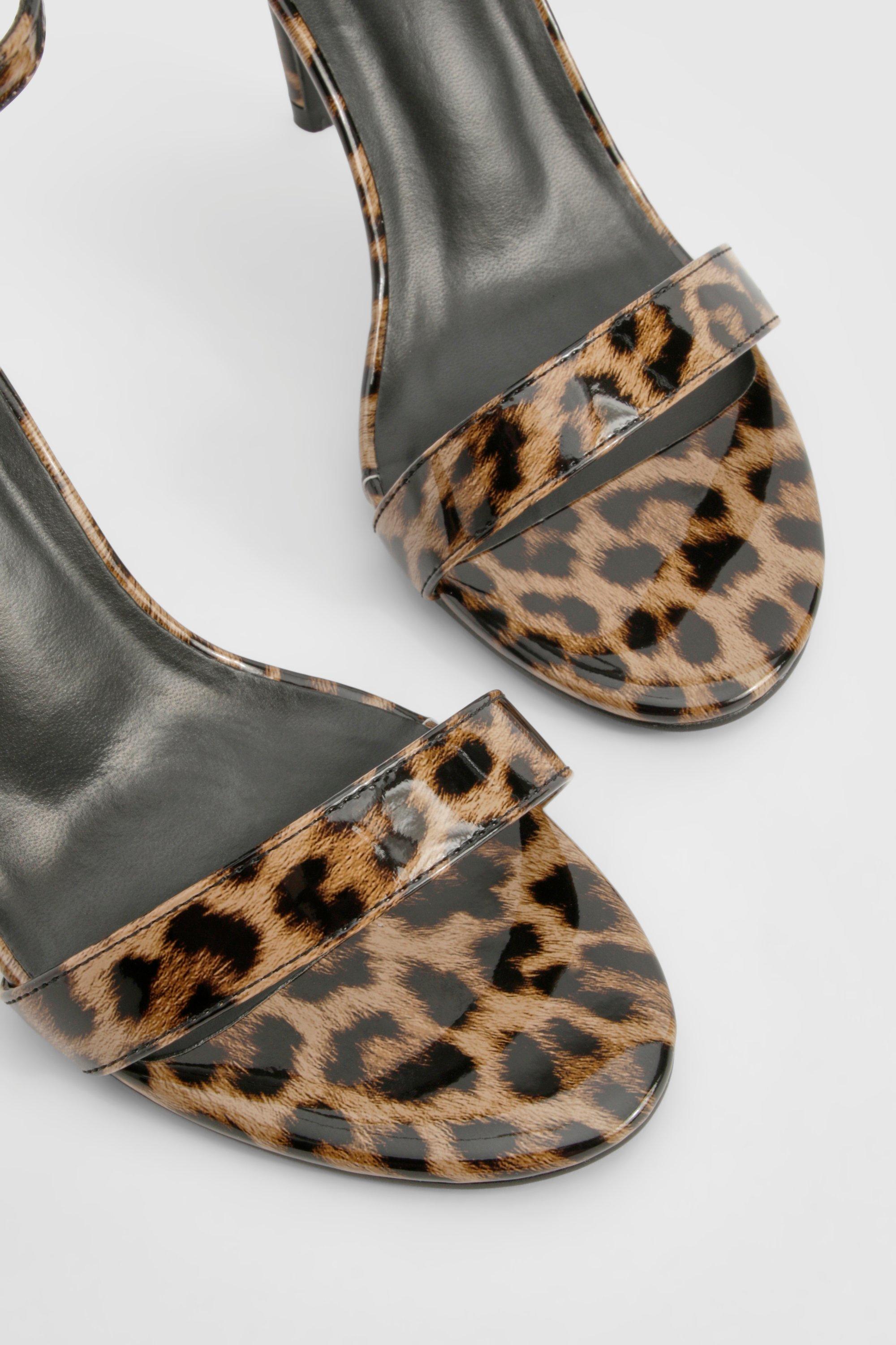 Leopard Print Barely There Basic Heels