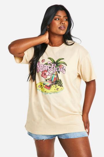 Plus Beach Club Oversized T-shirt sand