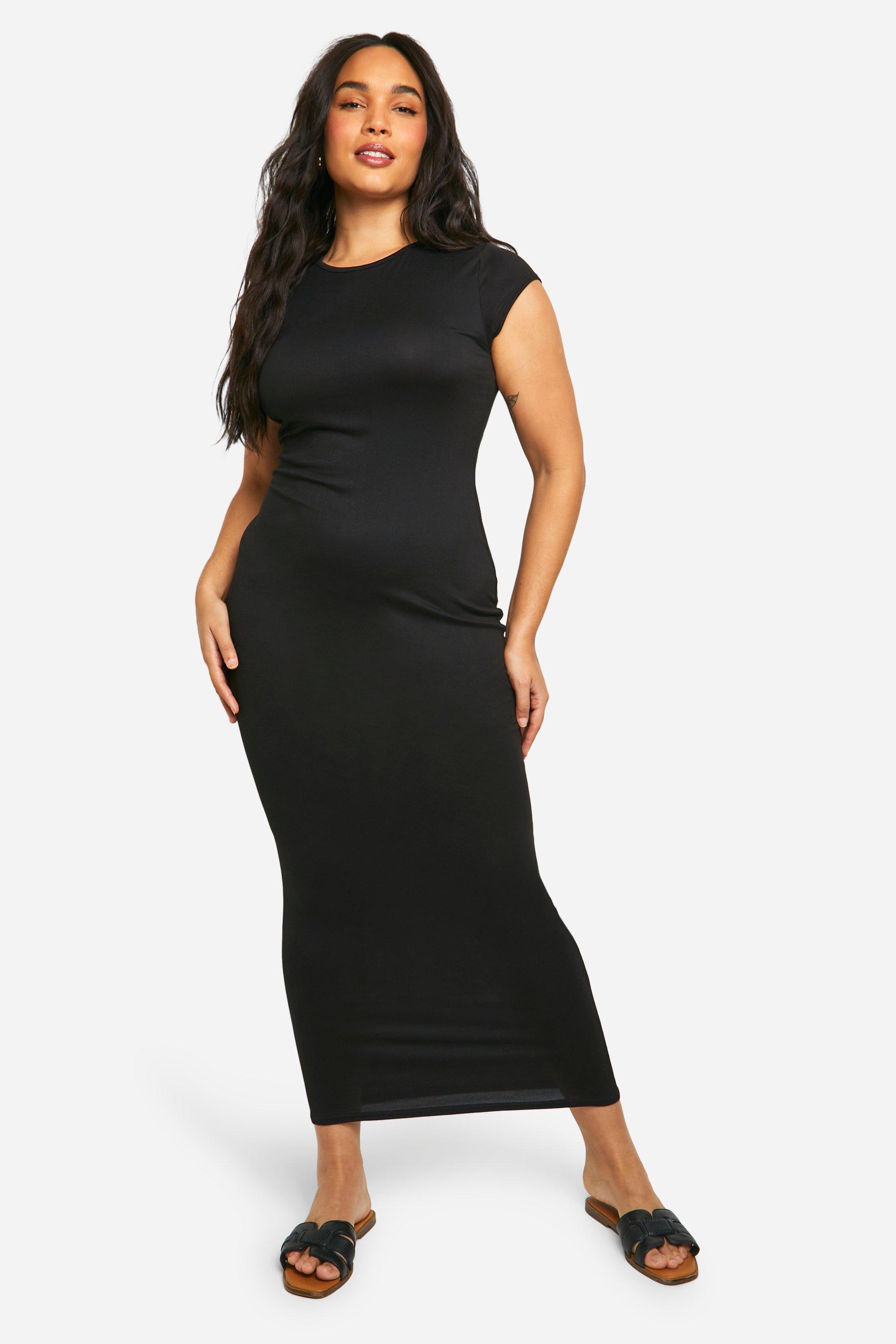 Plus Super Soft Short Sleeve Maxi Dress