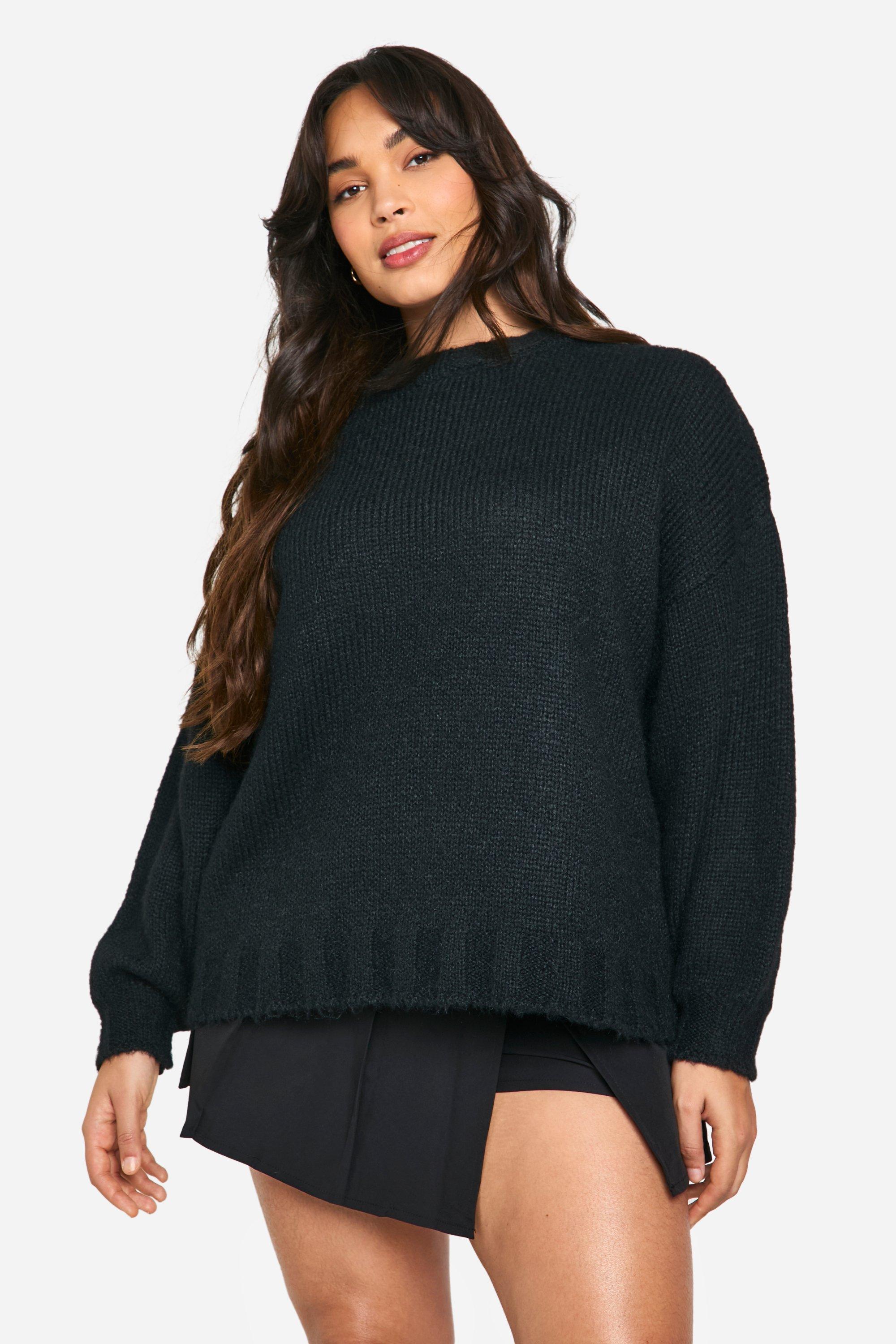 Grande taille Pull long en maille douce