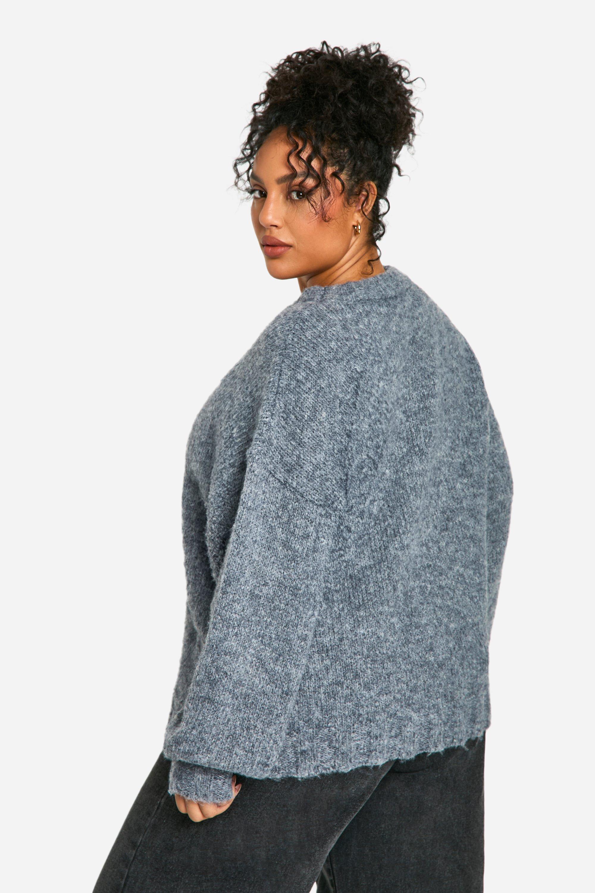 Pull long grande taille femme sale