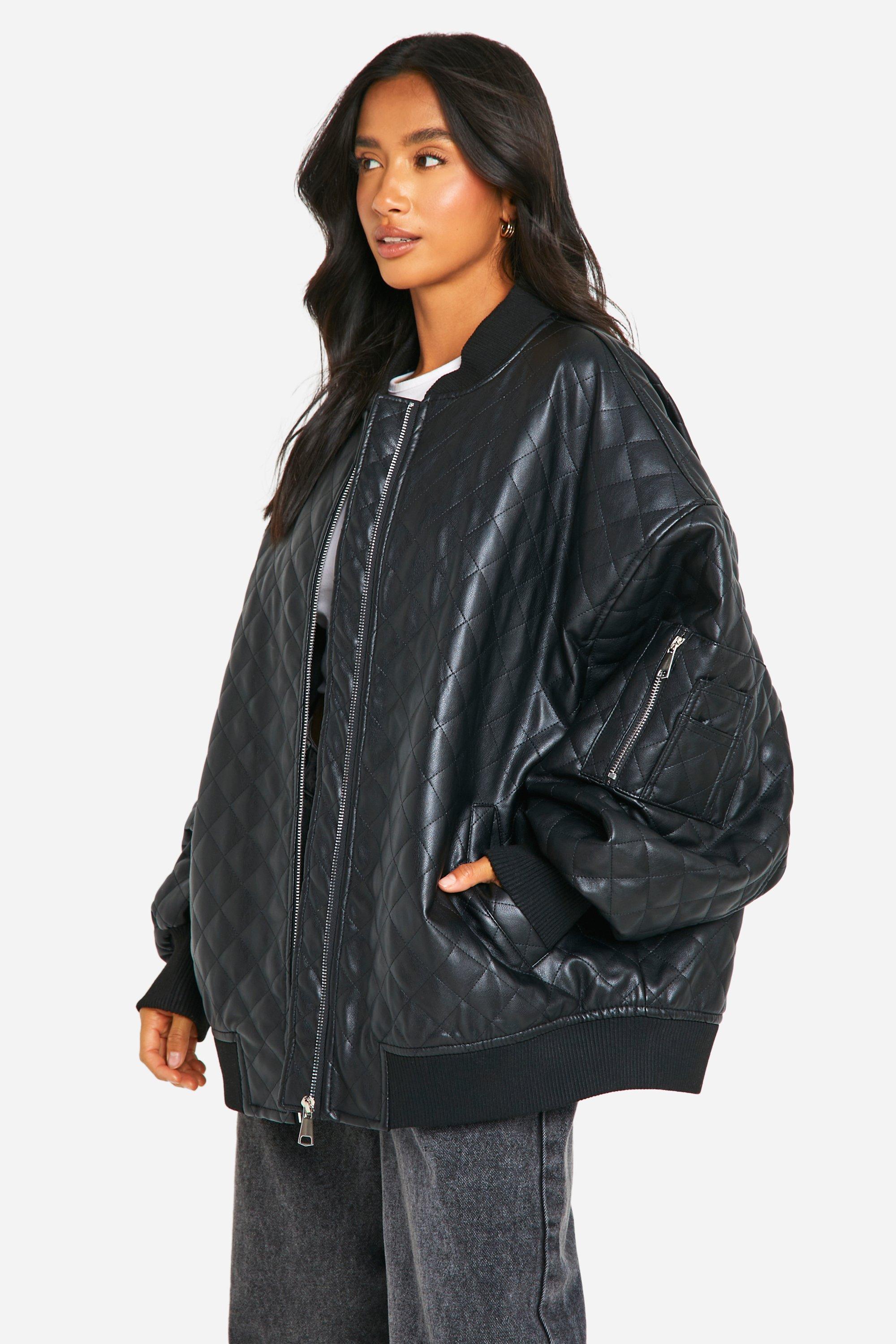Petite black bomber jacket sale