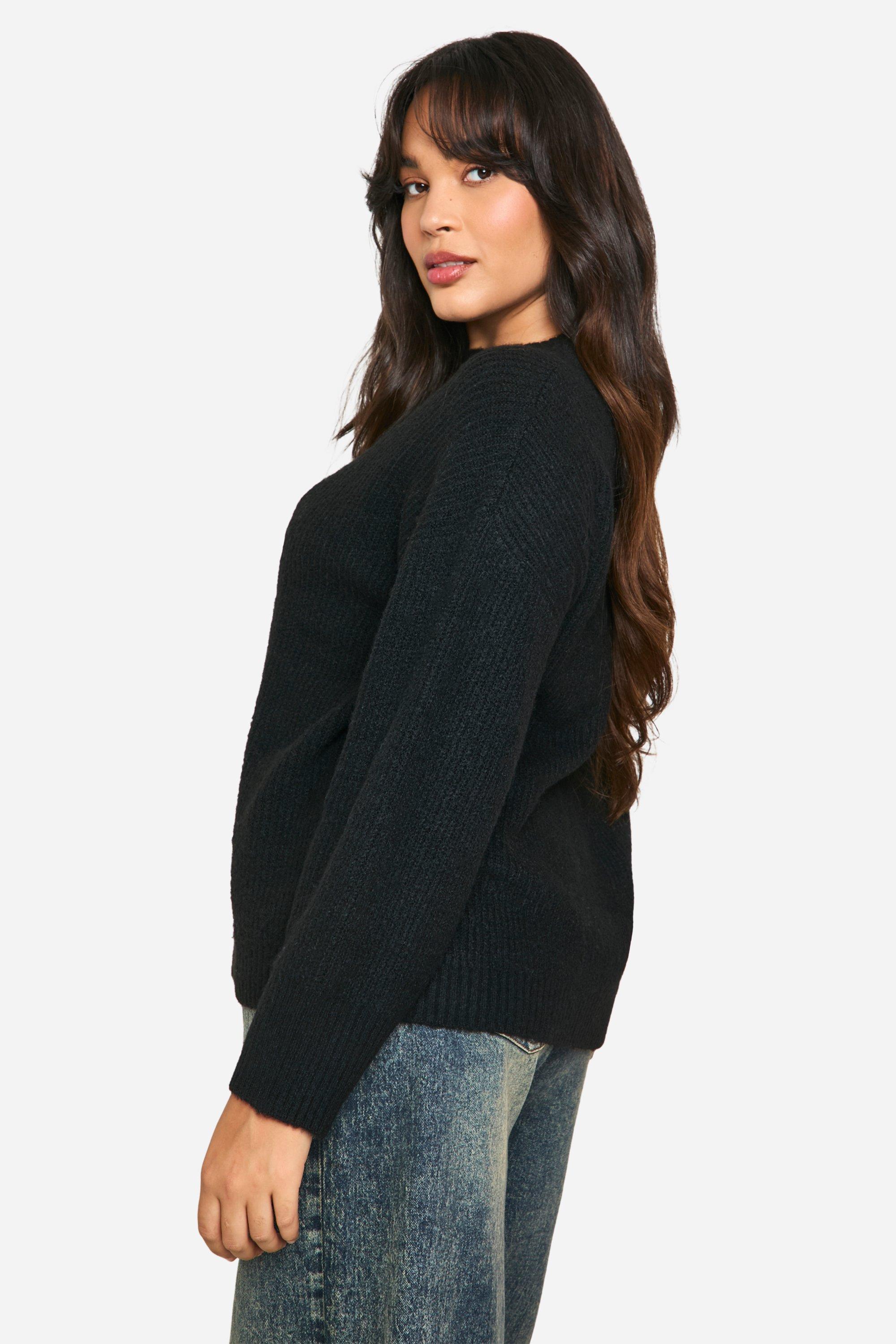 Plus Soft Knit Oversized Sweater | boohoo USA