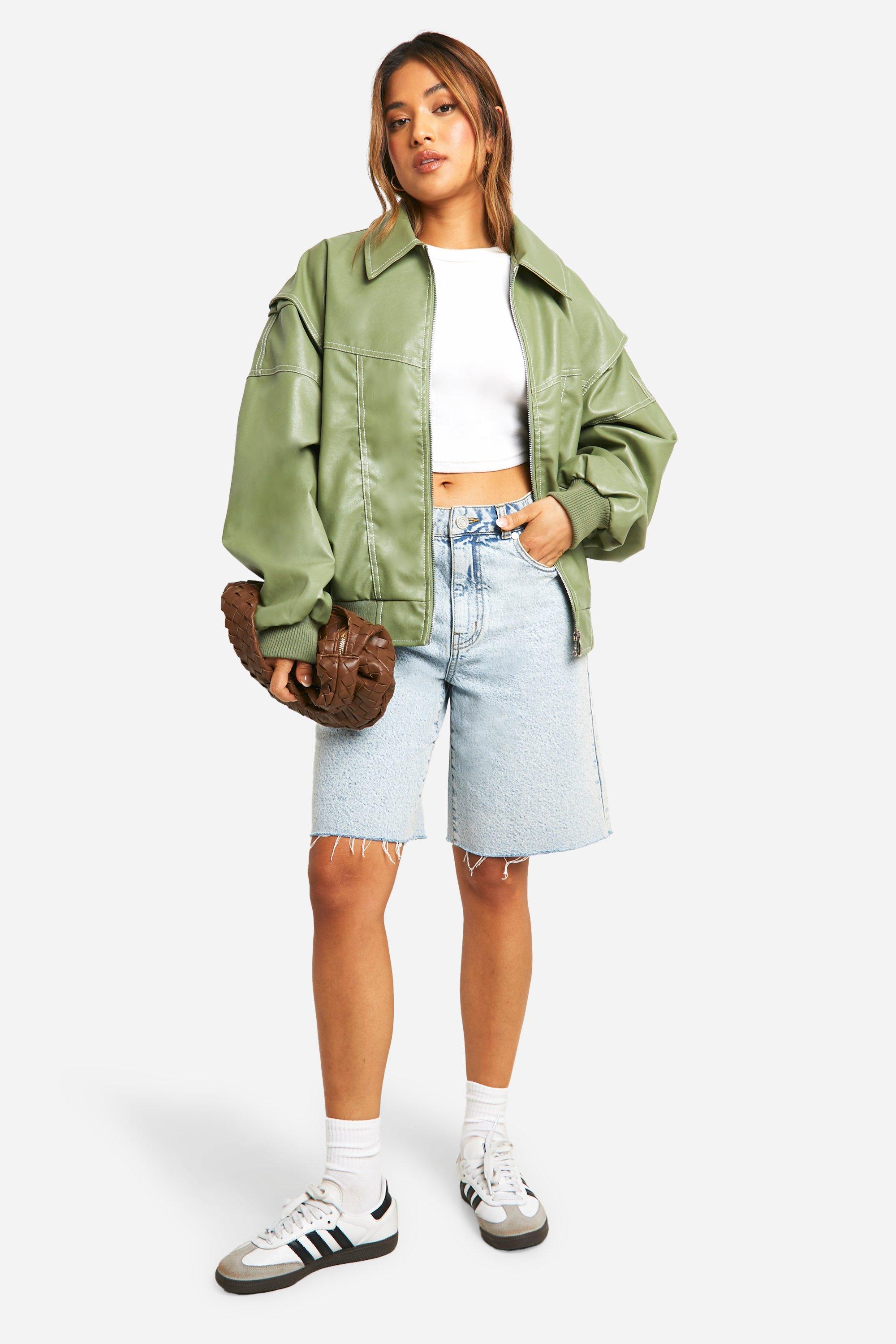 Petite olive green jacket best sale