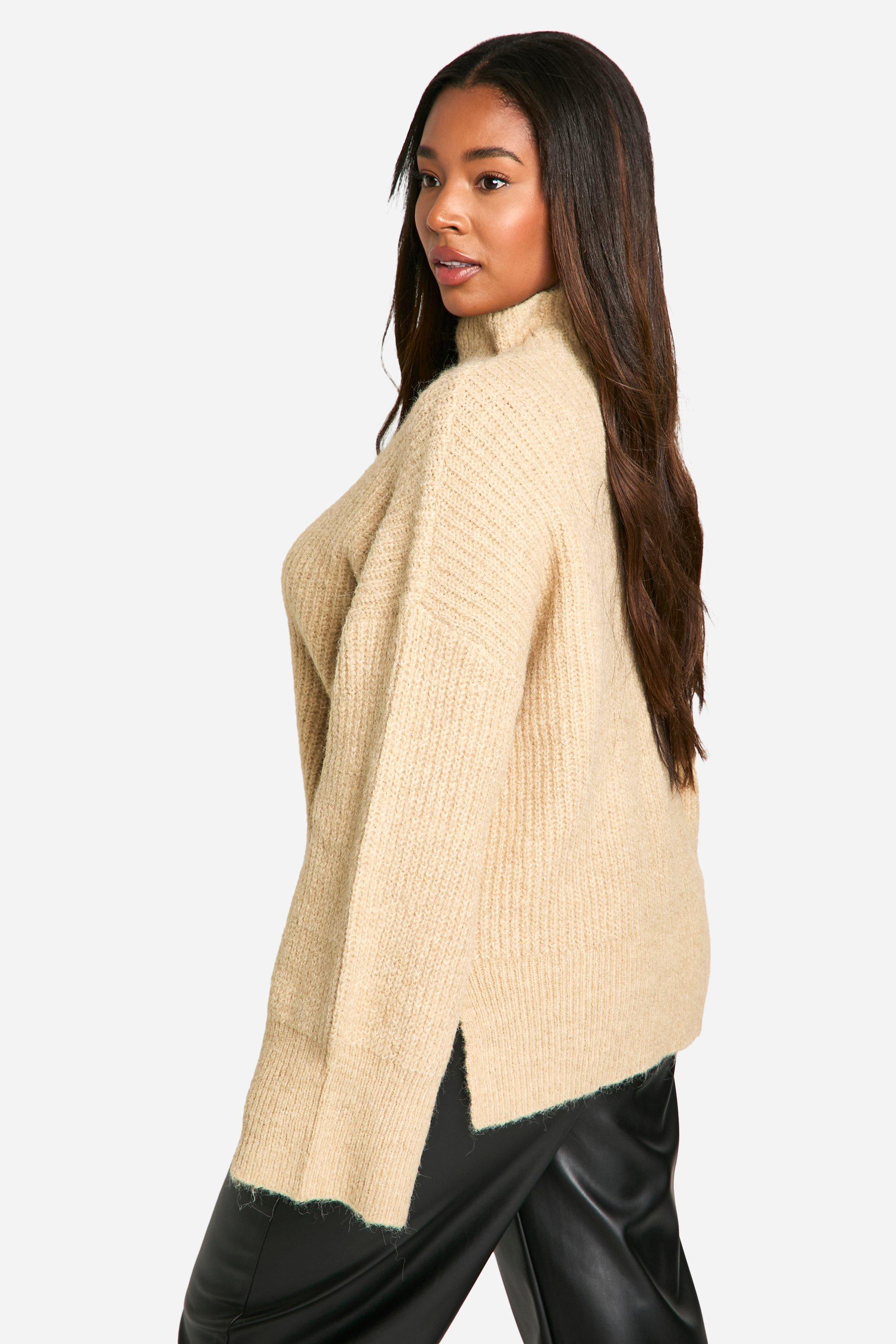 High neck oversized jumper clearance