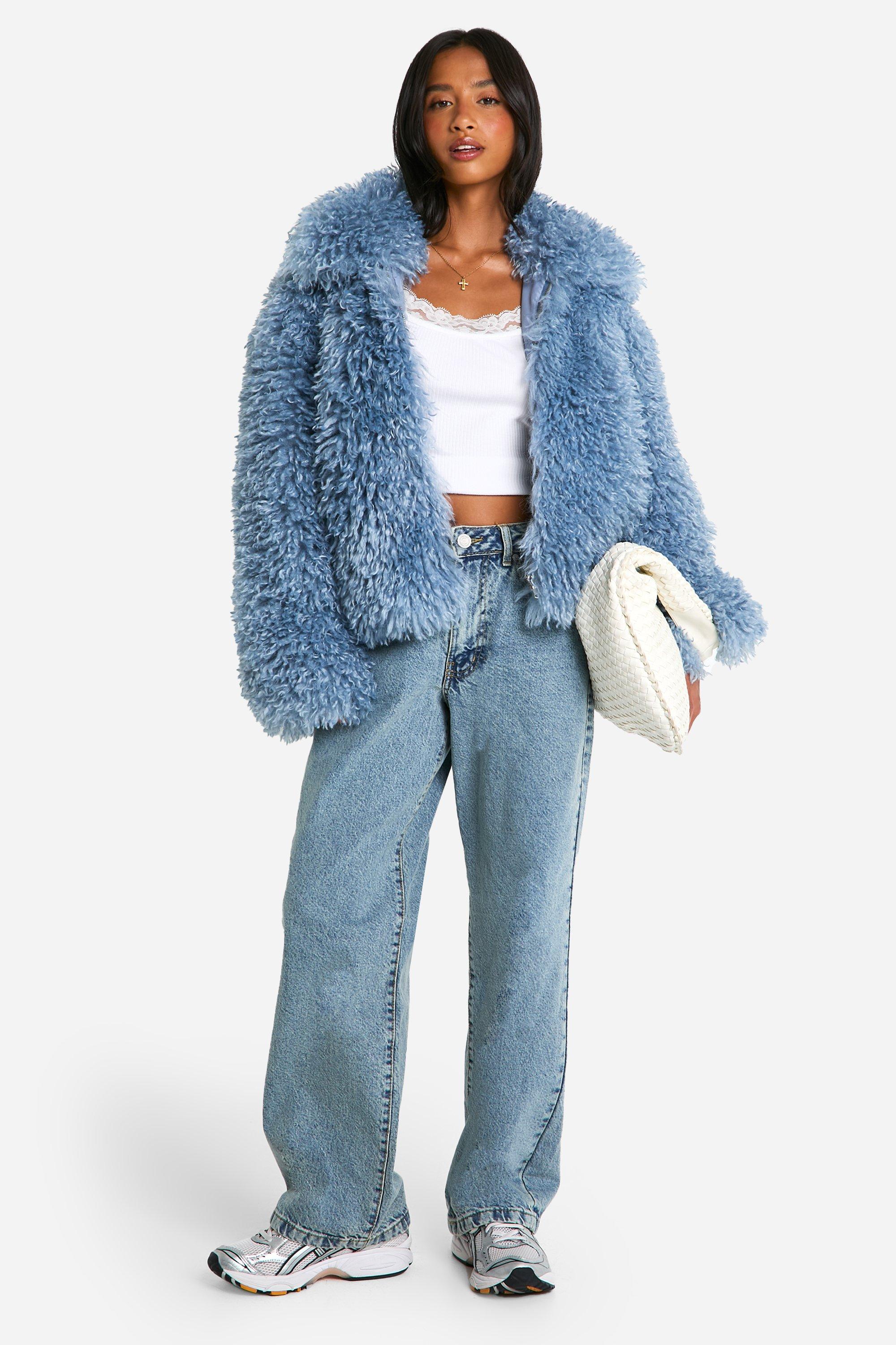 Petite Shaggy Faux Fur Coat | boohoo USA