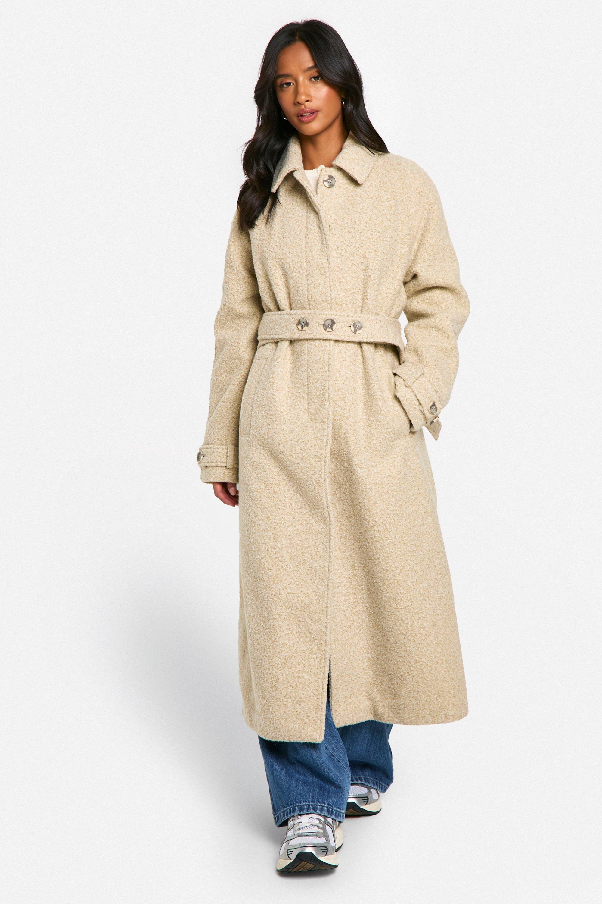 Petite beige wool coat clearance