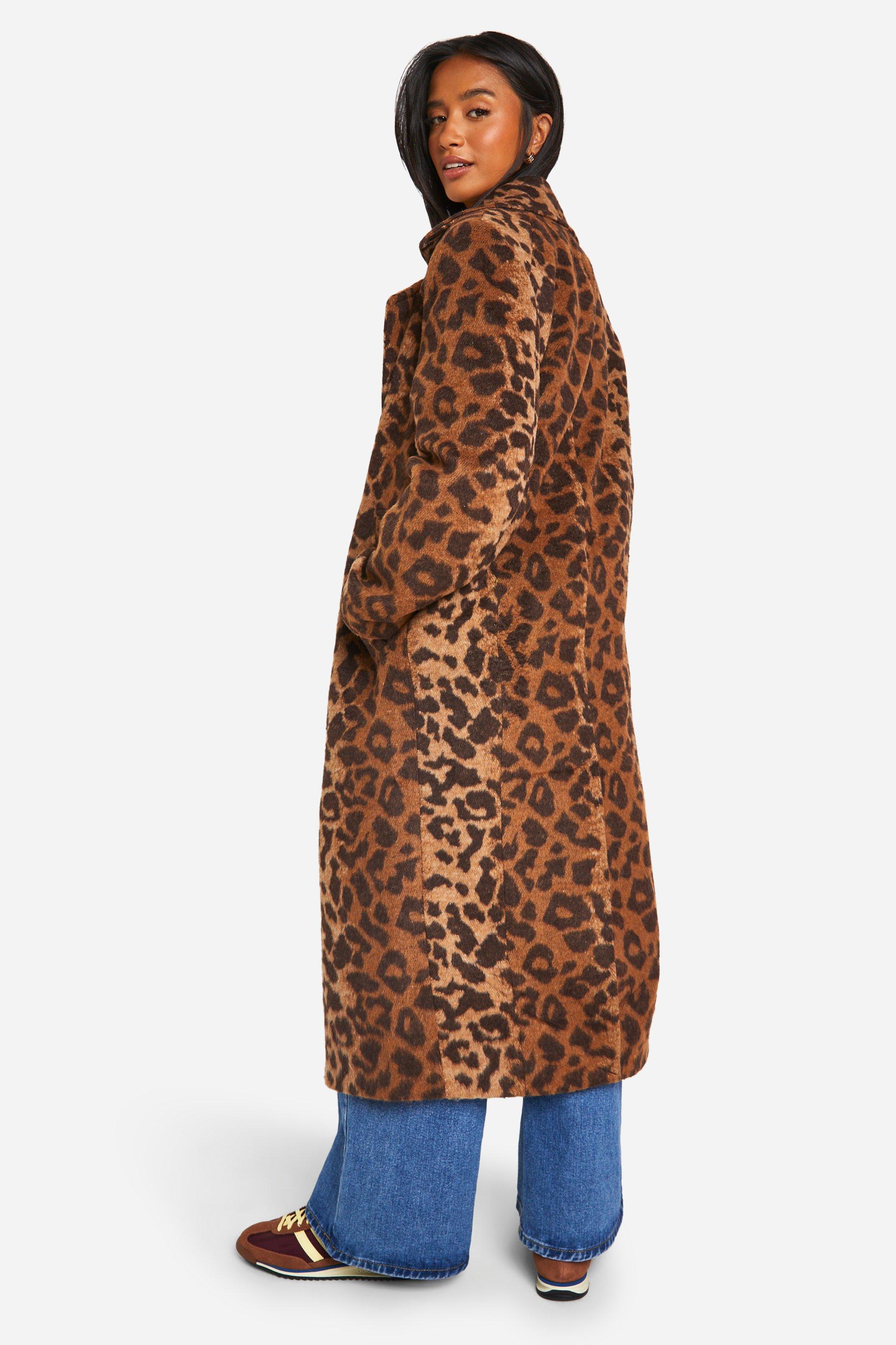 Leopard print coat petite hotsell