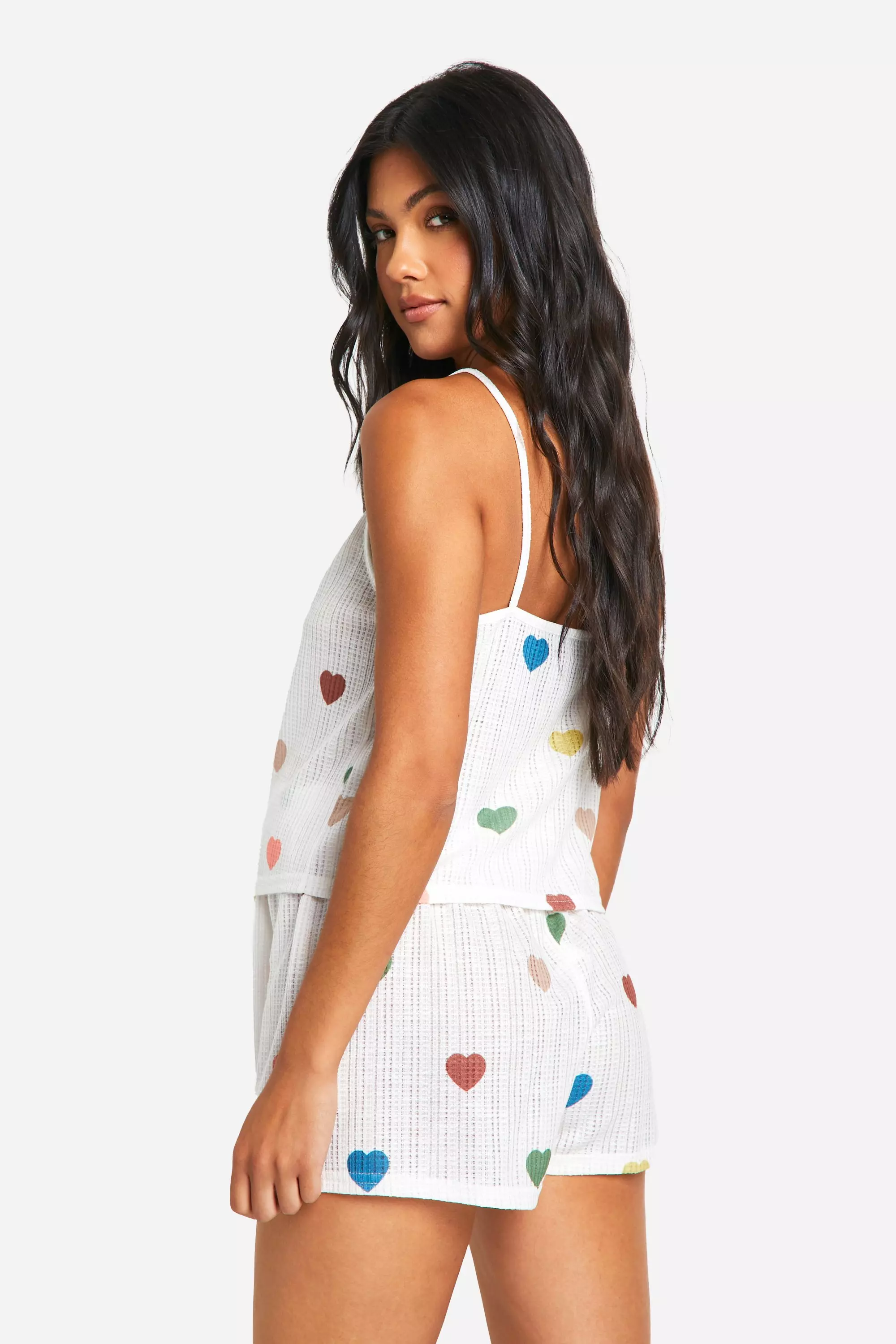 Lemon Maternity Heart Print Cami And Short Pyjama Set alternative image