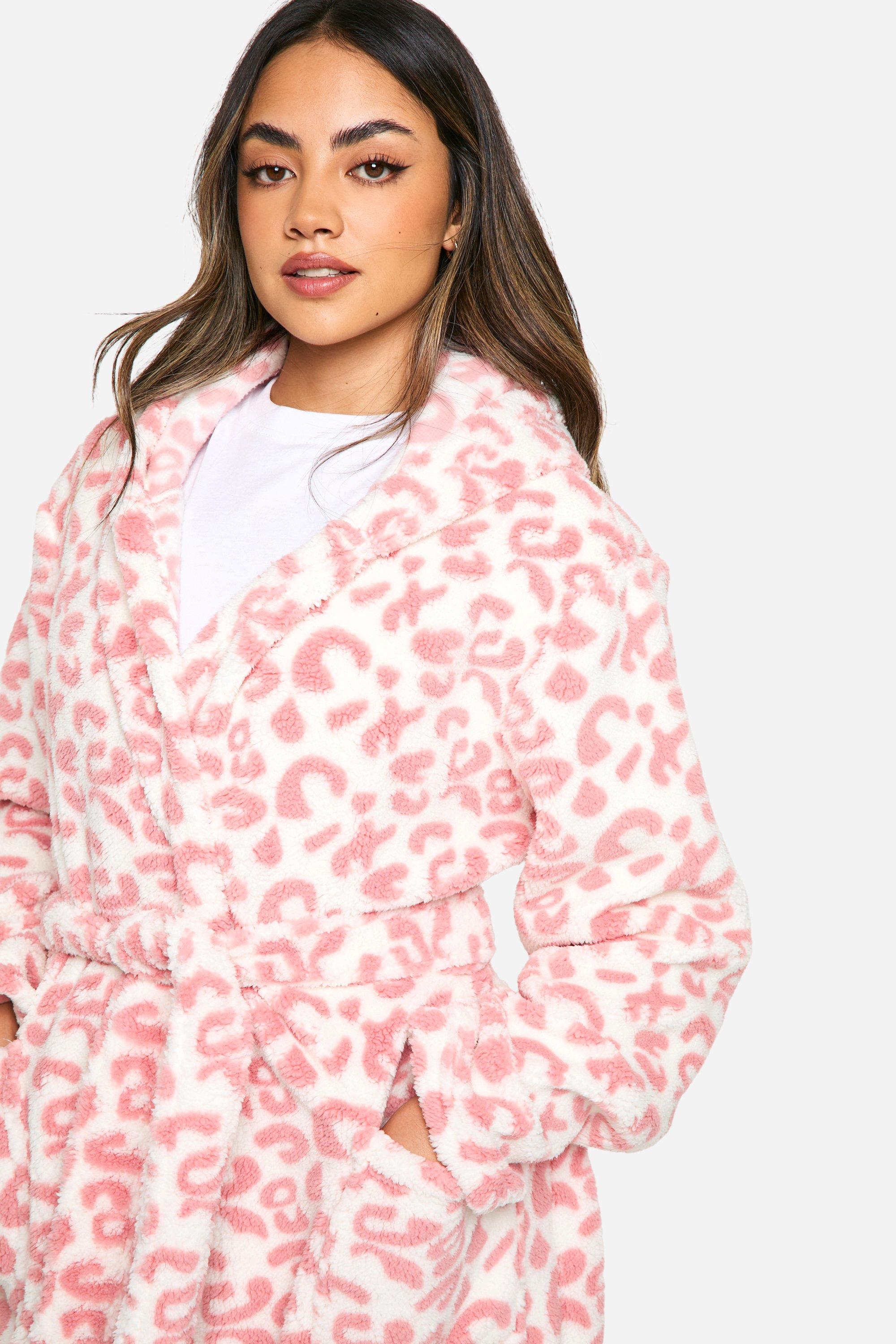 Pink leopard print dressing gown 2025