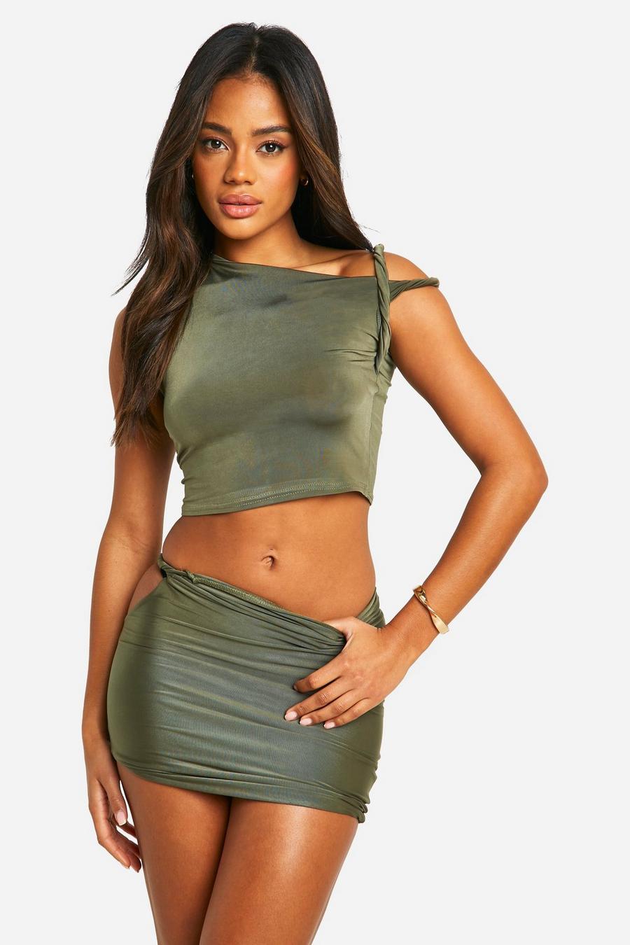 Olive Asymmetric Knot Side Top