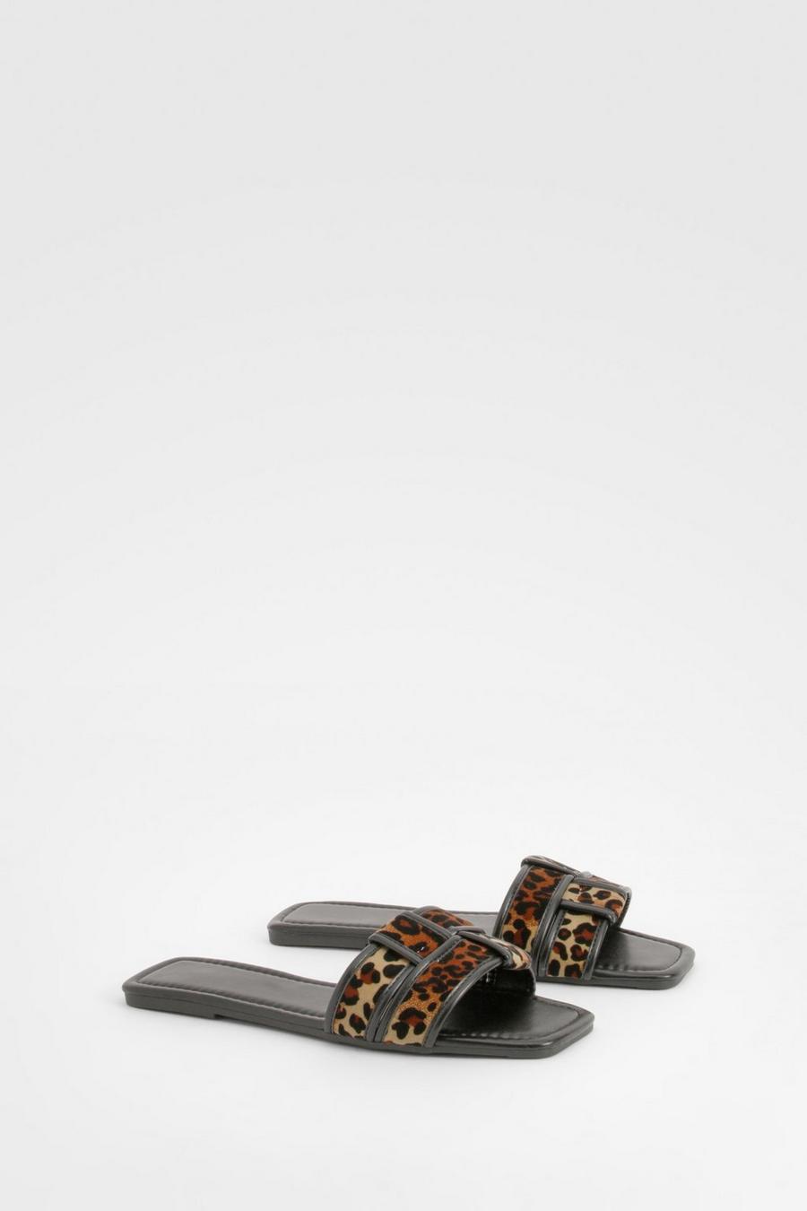 Leopard Woven Front Sandal