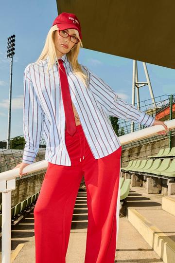 Oversized Stripe Shirt blue