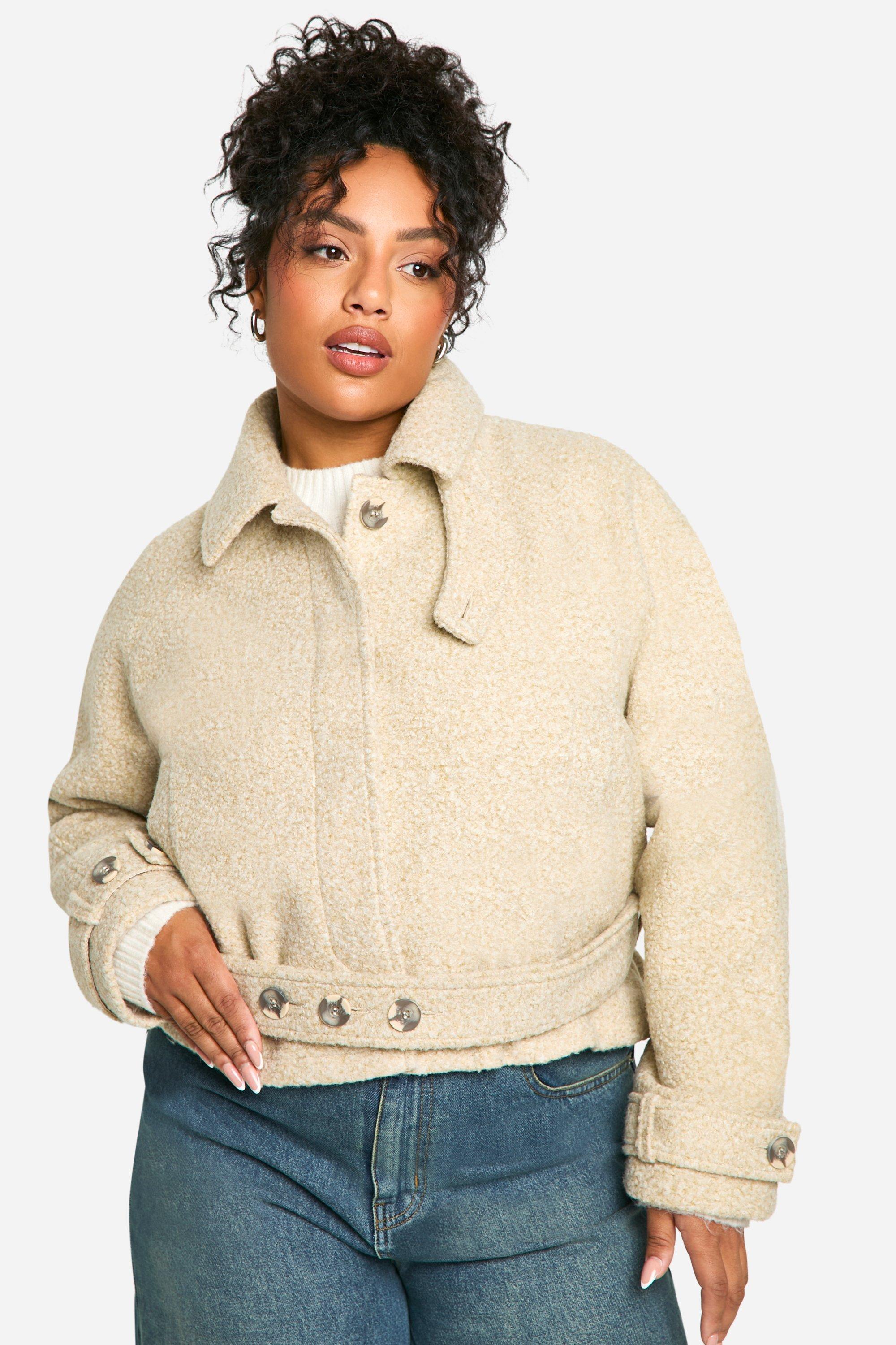 Boucle trench coat best sale