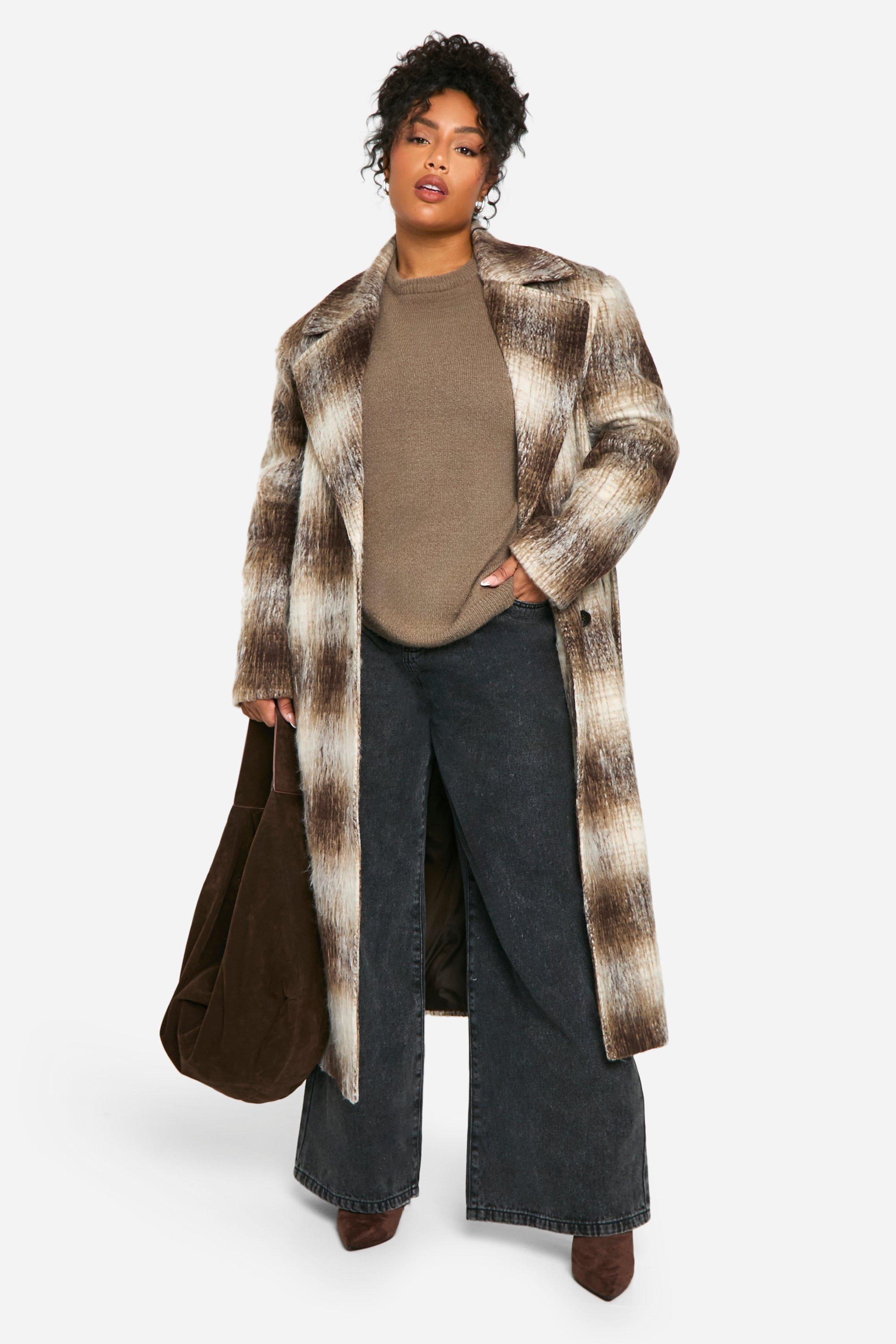 Boohoo plus coat online