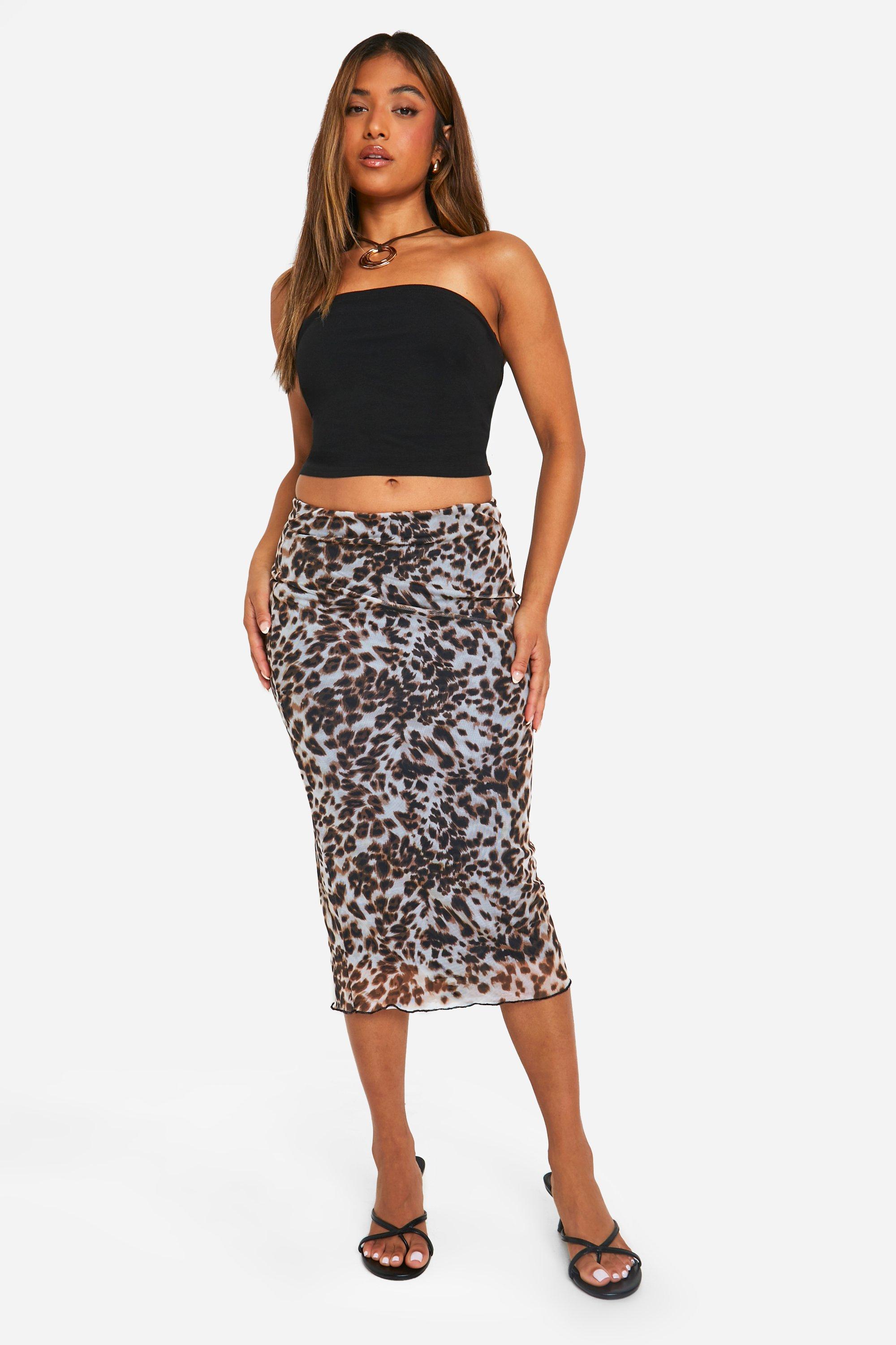 Midi pencil skirt leopard best sale