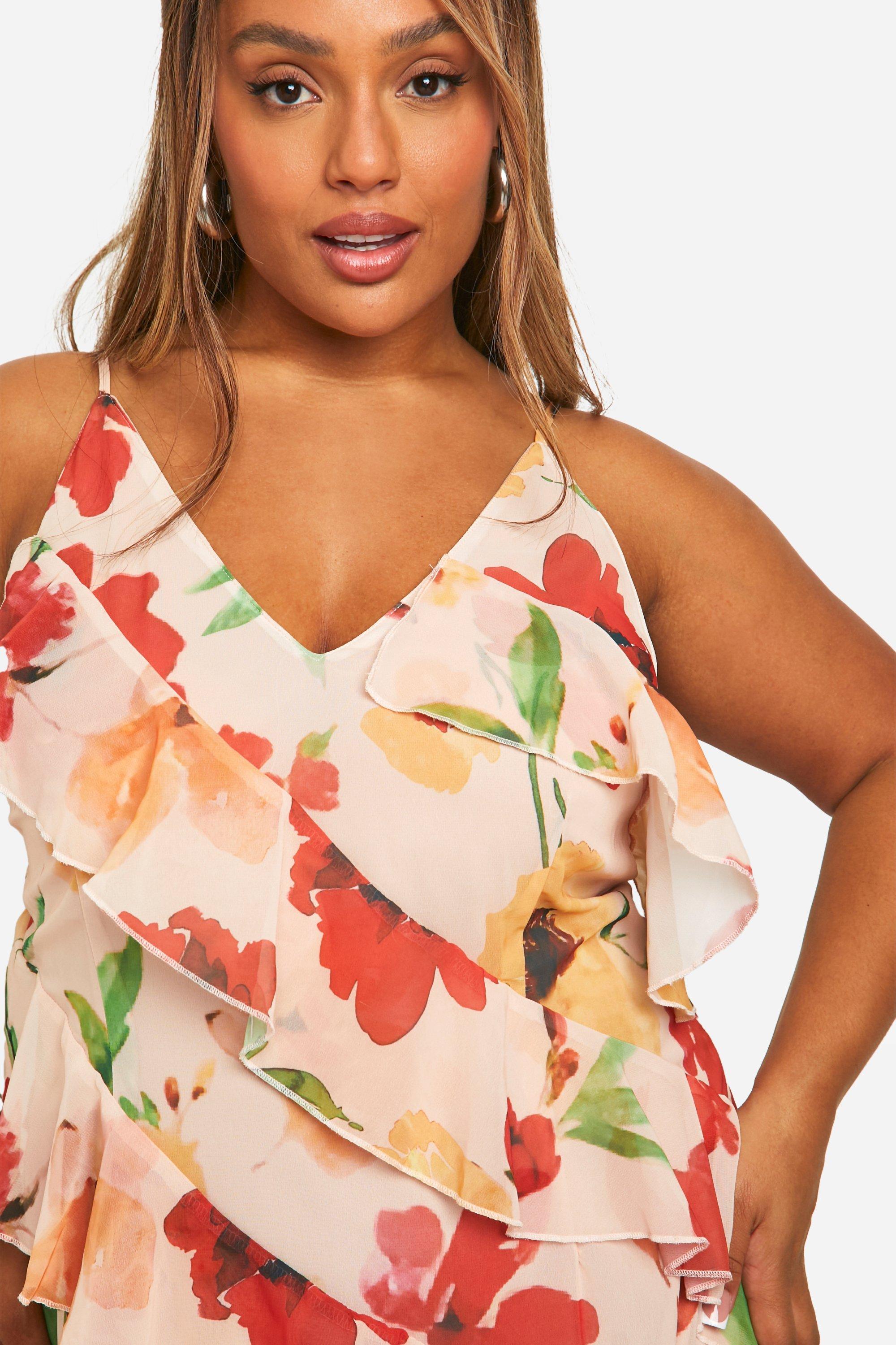 Ruffle top maxi dress sales