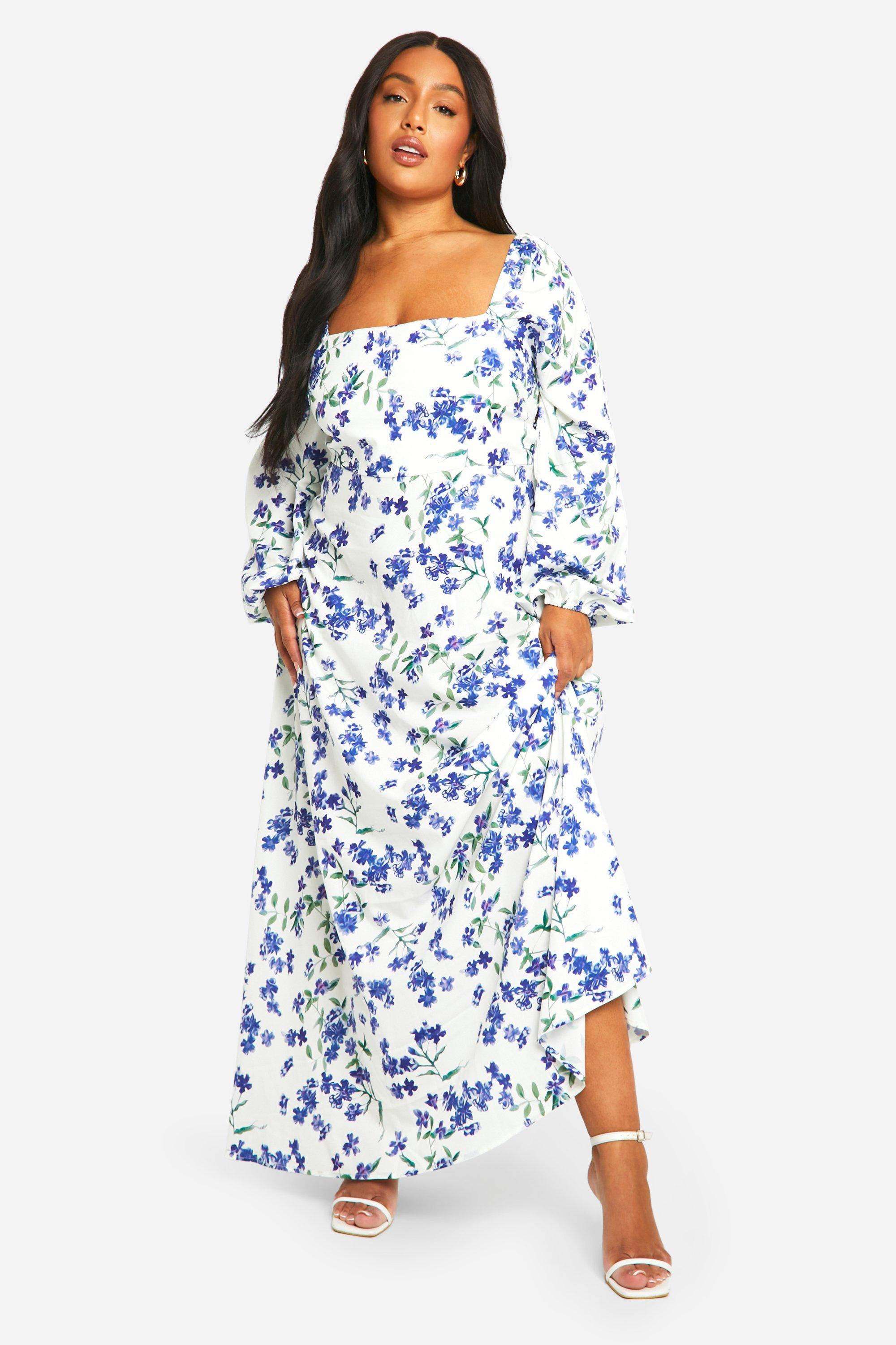 Robe longue a fleur grande taille hotsell