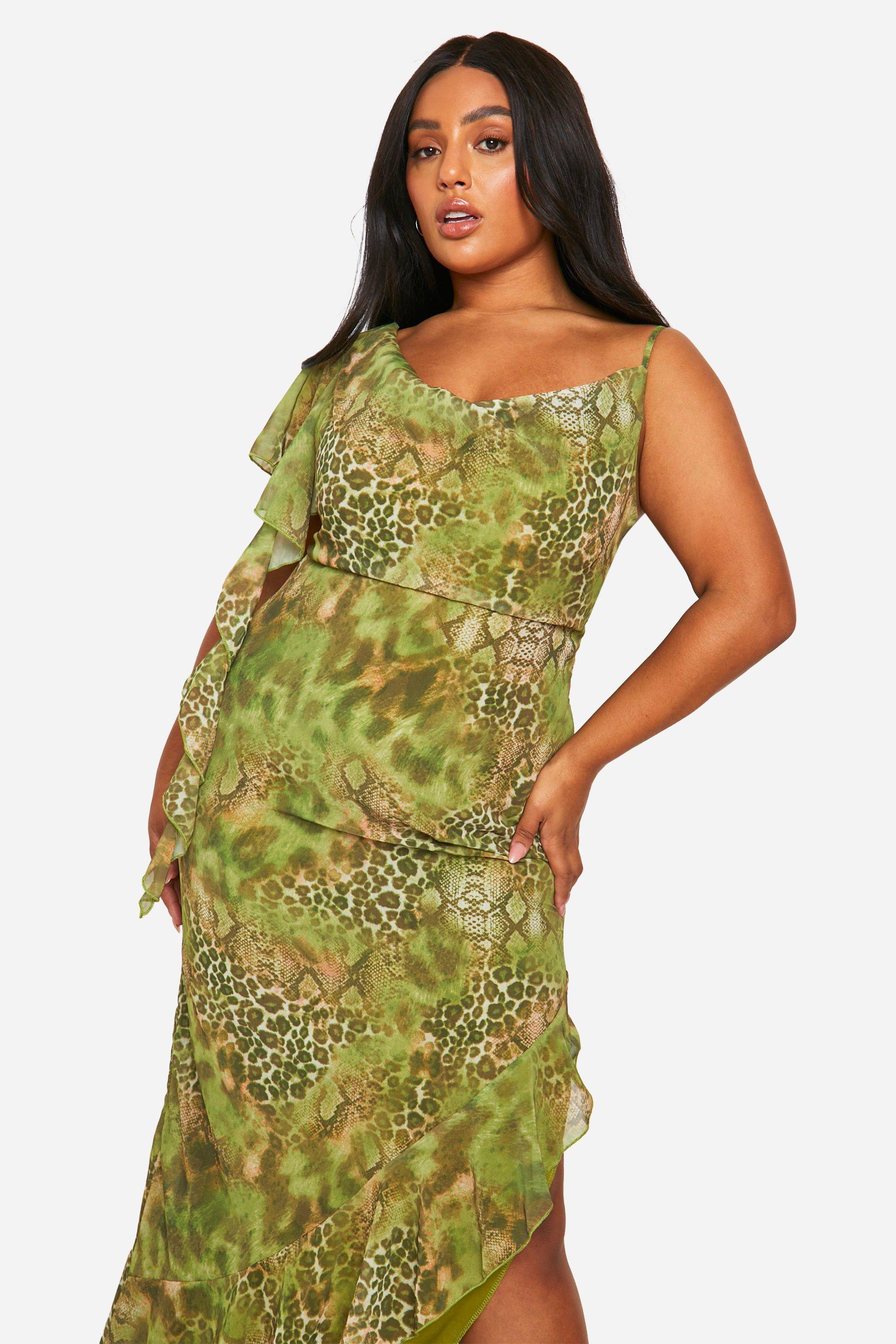 Plus size snake print dress on sale