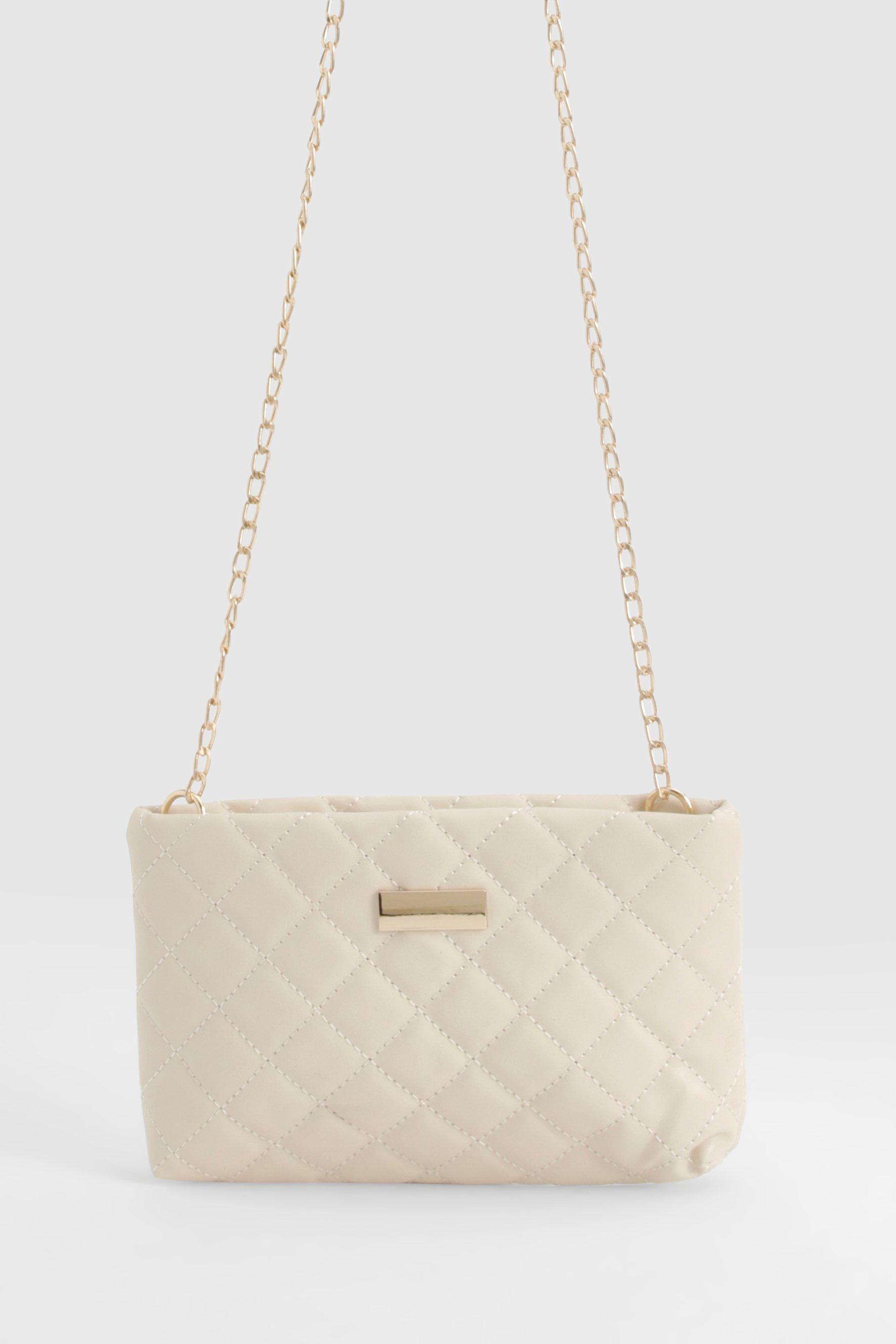 Cream quilted fashion bag