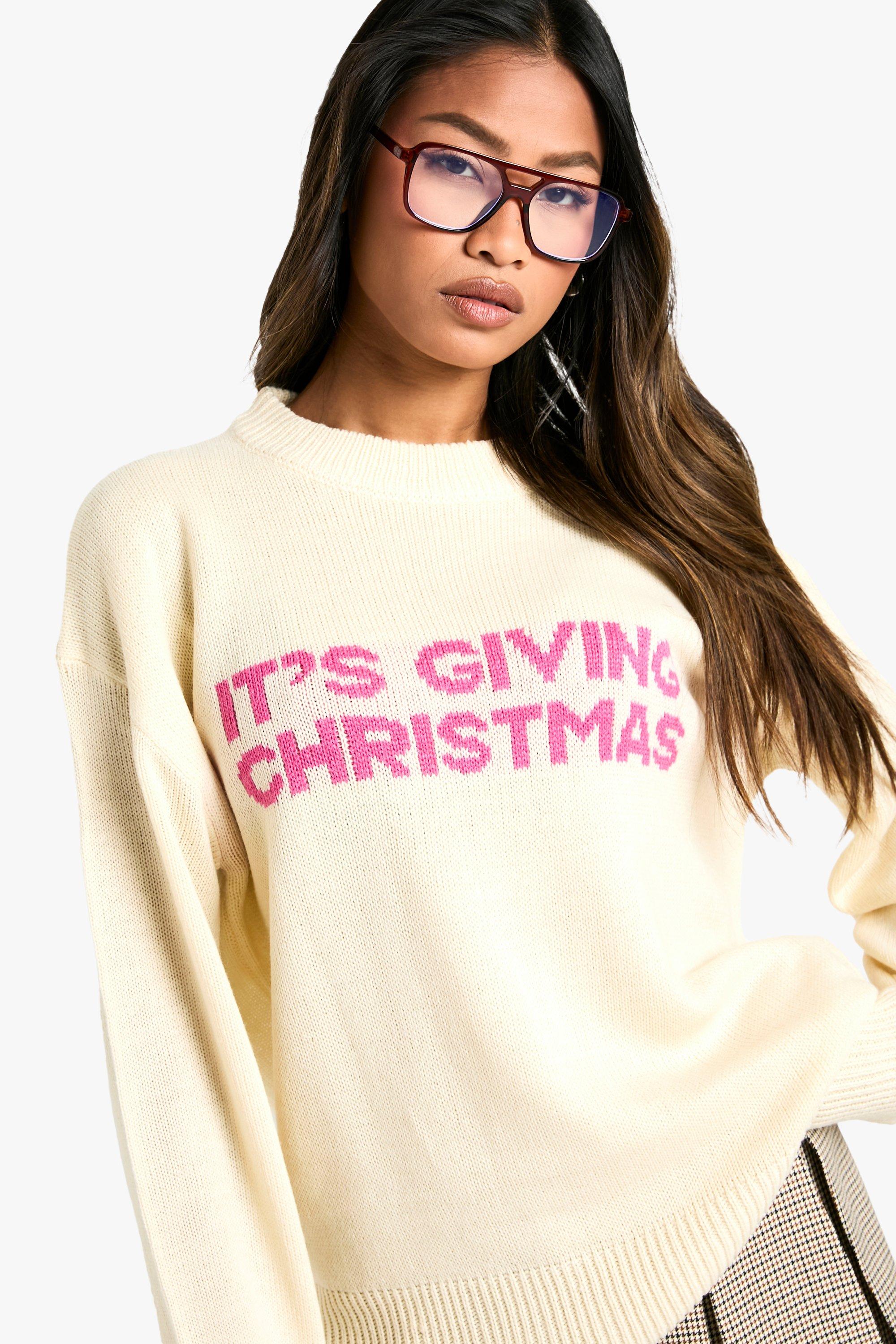 Oversized slogan jumper hotsell