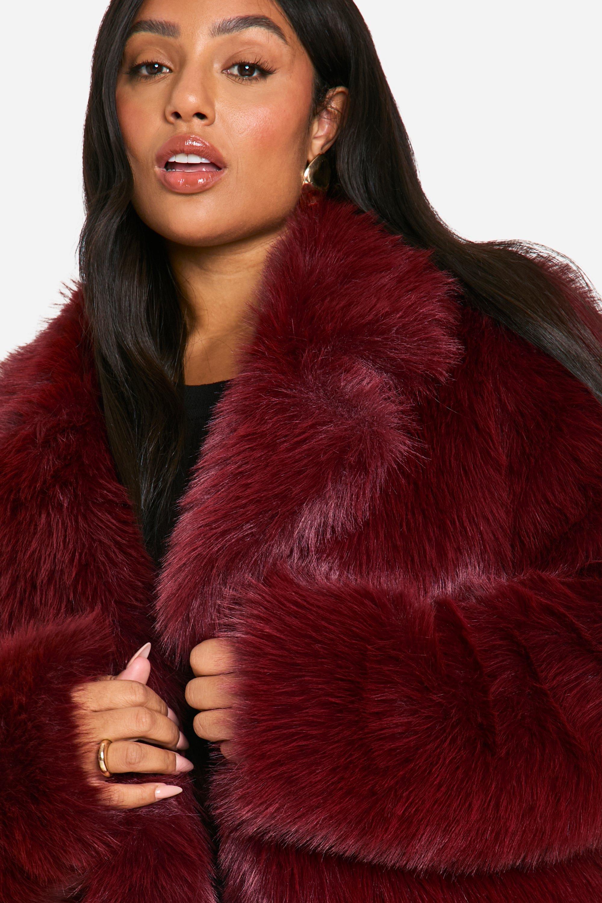 Plus size faux fur jacket uk best sale