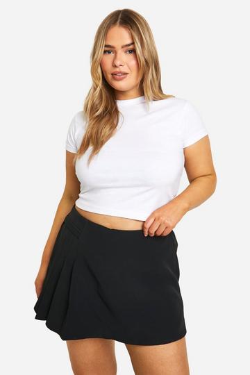 Plus Pleated Side Skort black