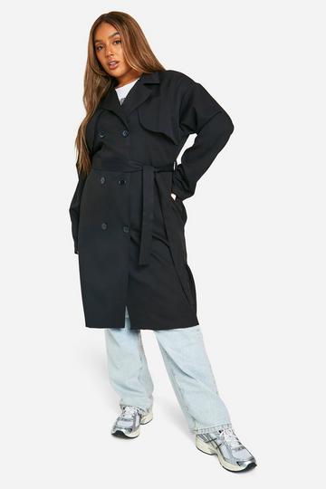 Black Plus Lightweight Trench Jacket