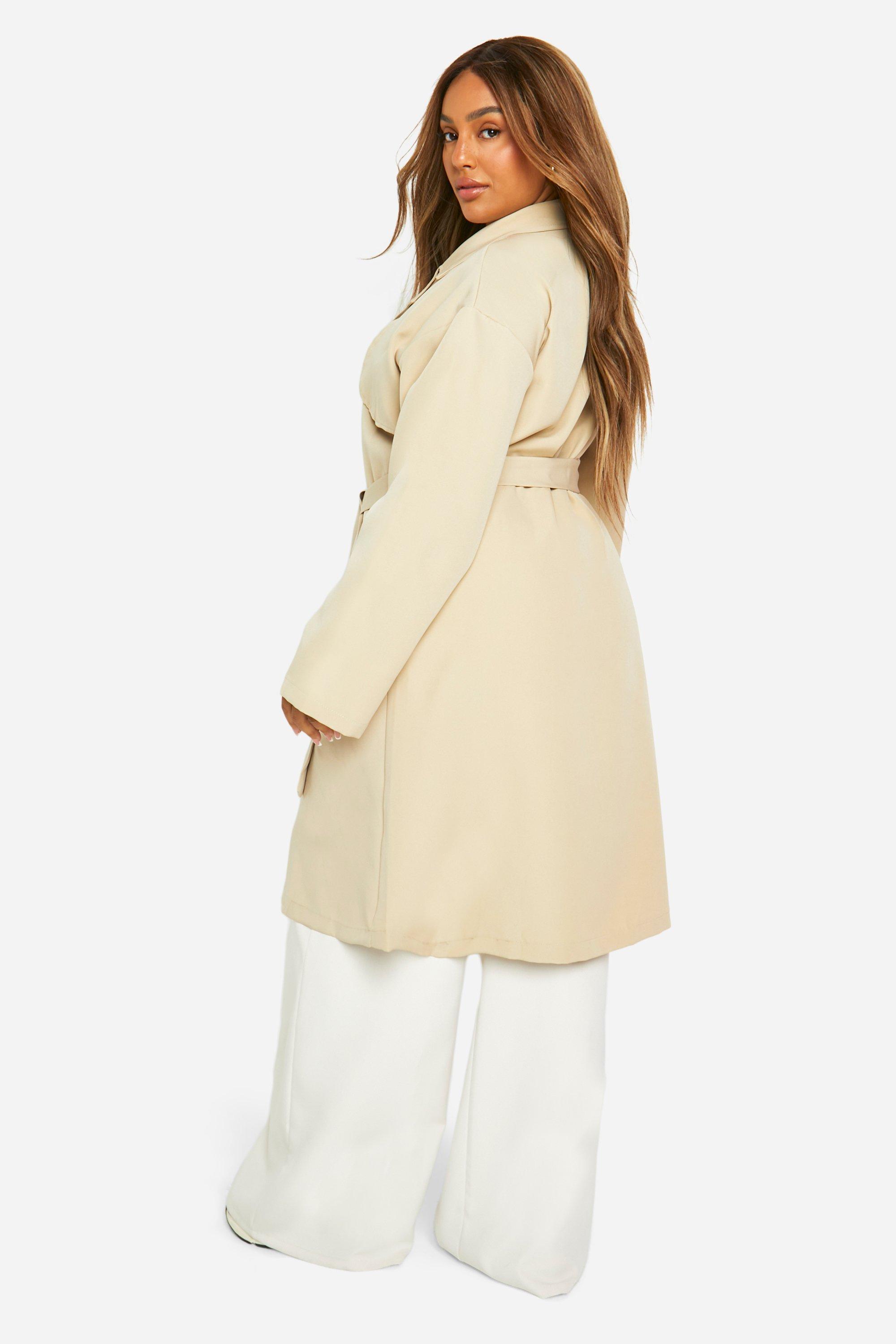 Plus size lightweight trench coat on sale