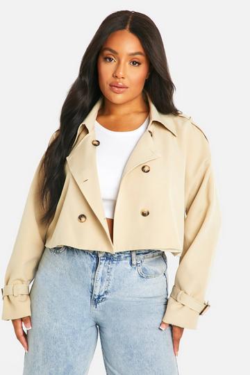 Plus Cropped Trench stone