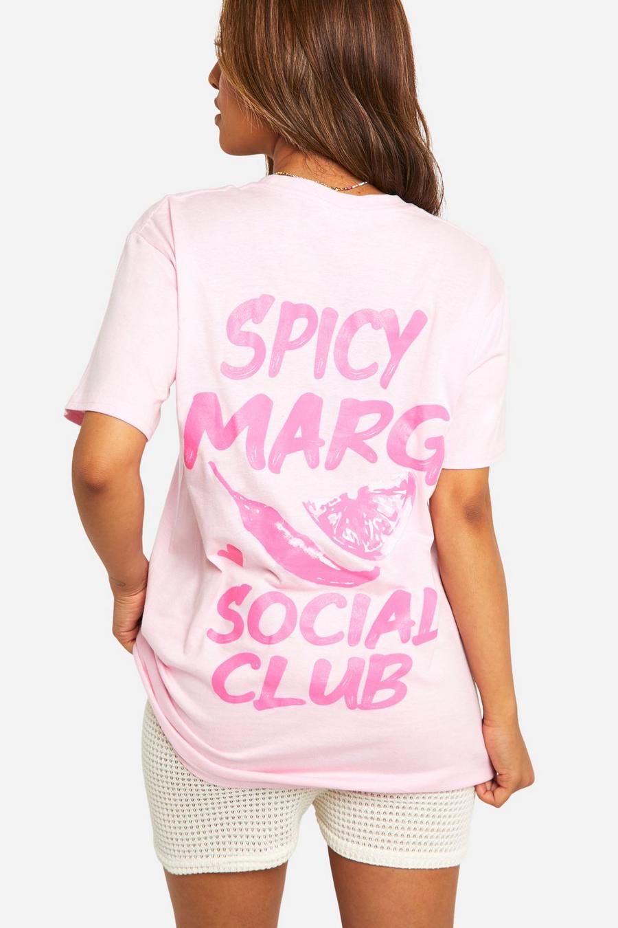 Pink Petite Spicy Marg Social Cub Oversized Tee  image number 1