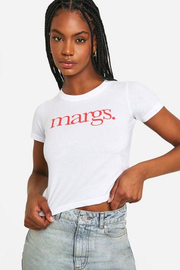 Tall Margs Baby Tee white