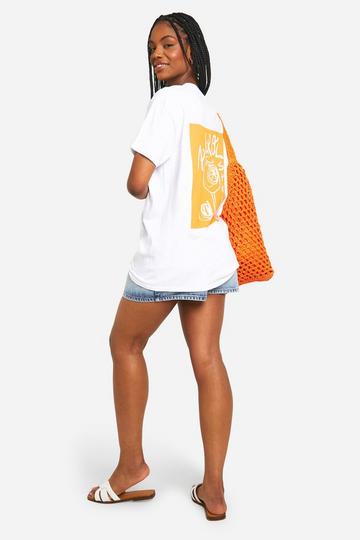 Tall Oversized Aperol Spritz Tee white