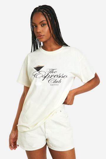 Tall Oversized Espresso Martini Club Tee natural