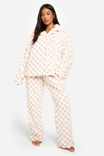 Petite Roze Geruite Baby Pyjama Set Met Knopen baby pink