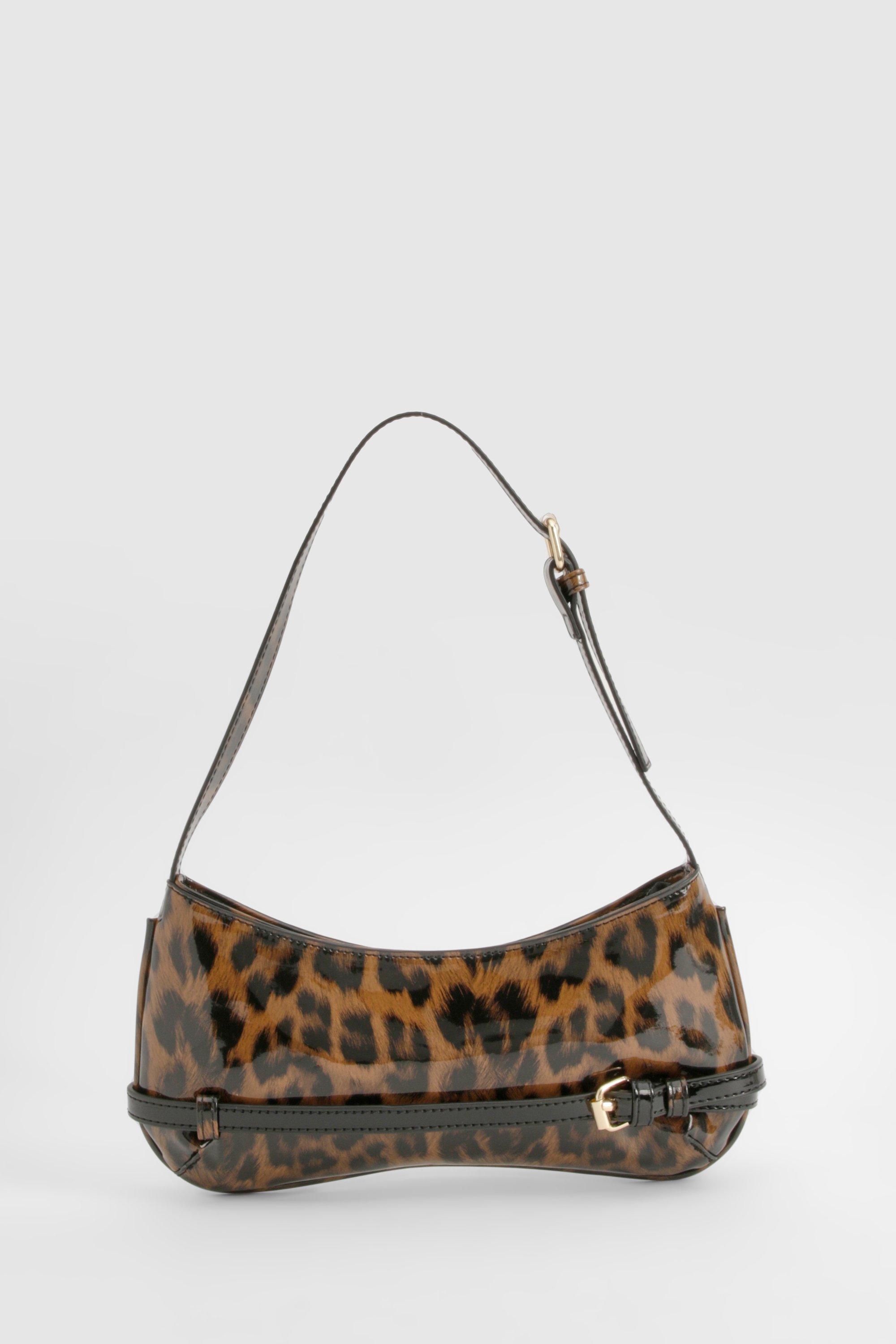 Boohoo leopard print bag online