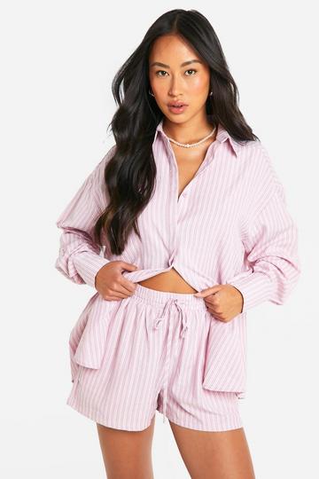 Multi Stripe Short rose pink