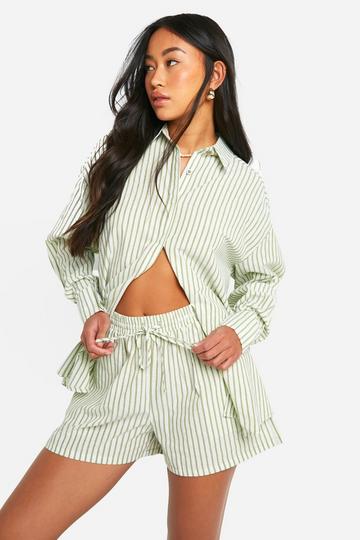 Sage Green Stripe Short