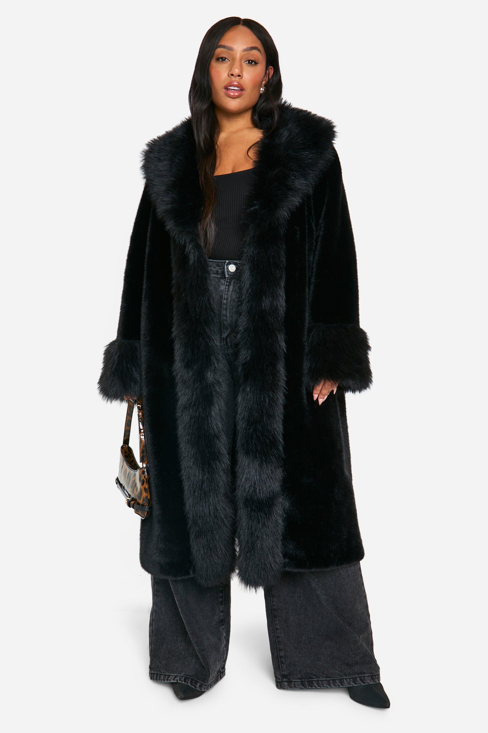 Manteau long noir femme grande taille hotsell