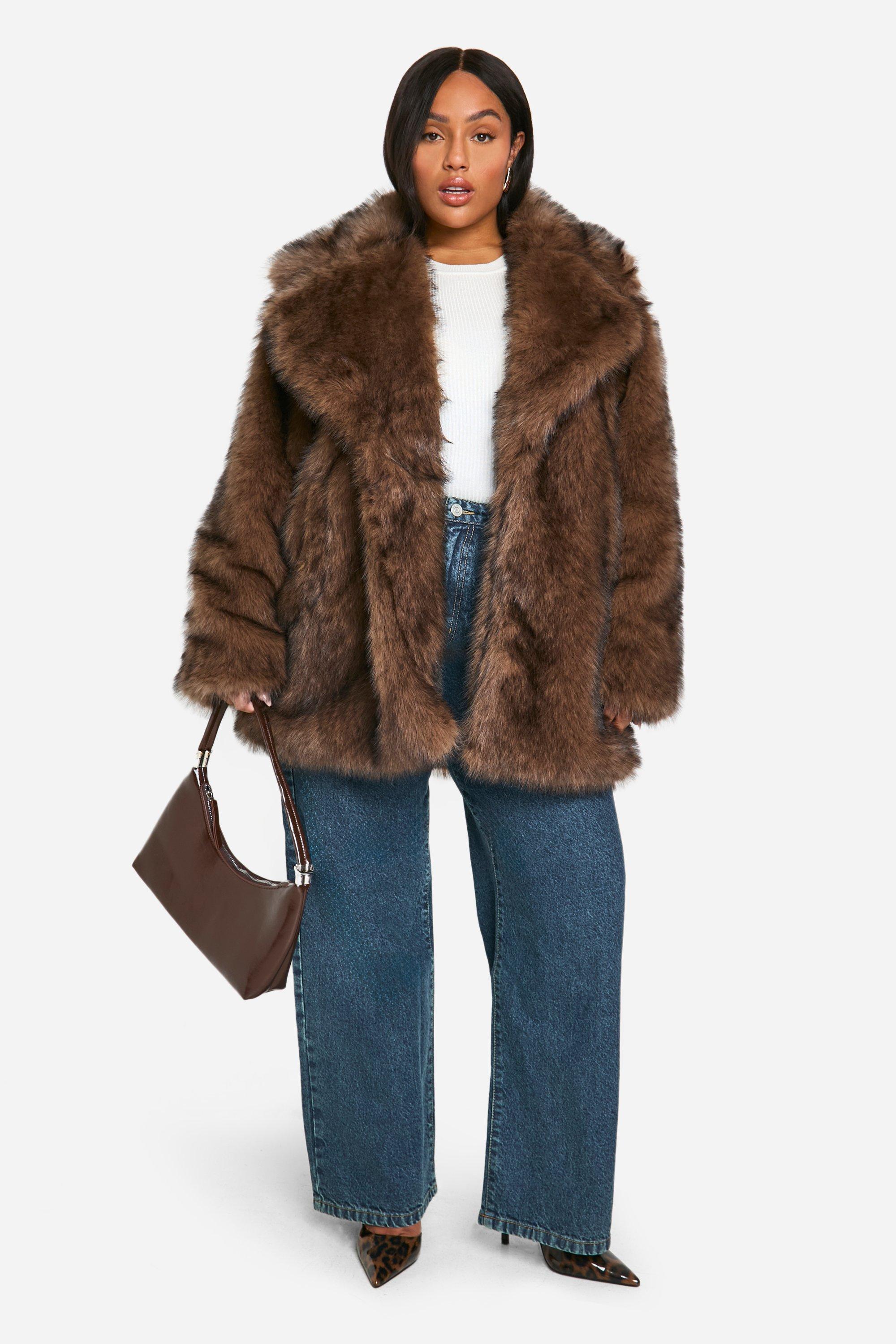 Plus faux fur coat hotsell