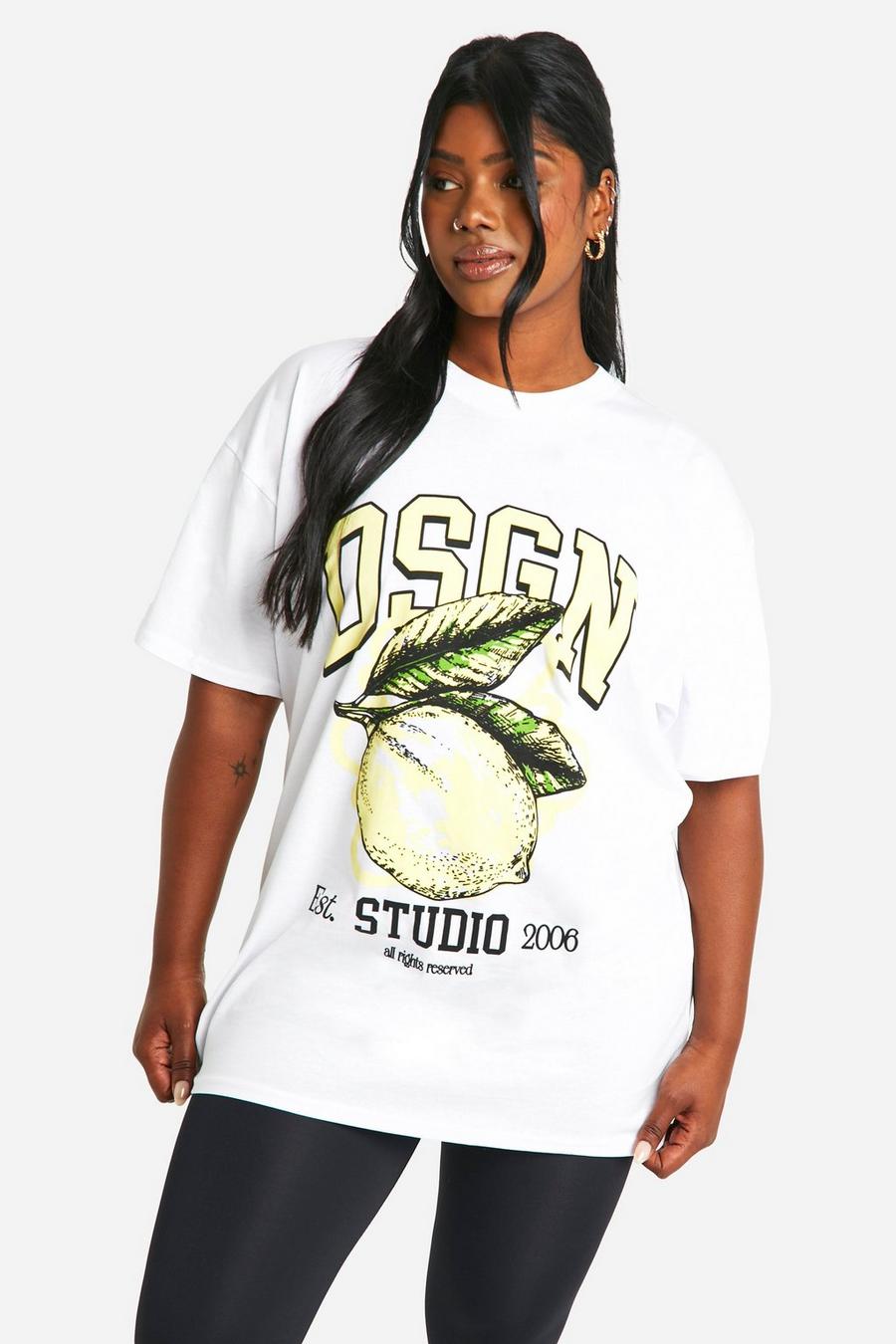 White Plus Lemon Dsgn Studio T- Shirt image number 1